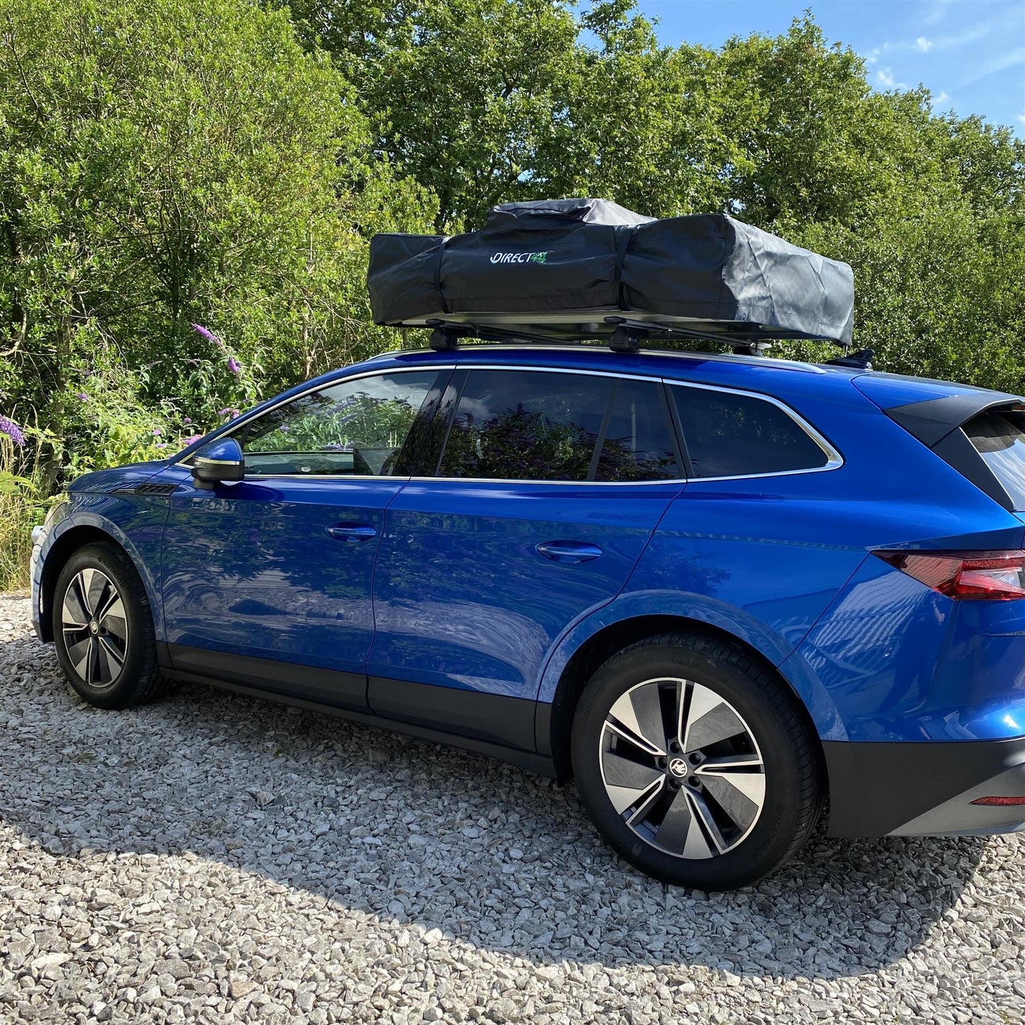 Direct4x4 Roof Top Tents Foldout 3 Person Roof Top Camping Tent in Granite Grey