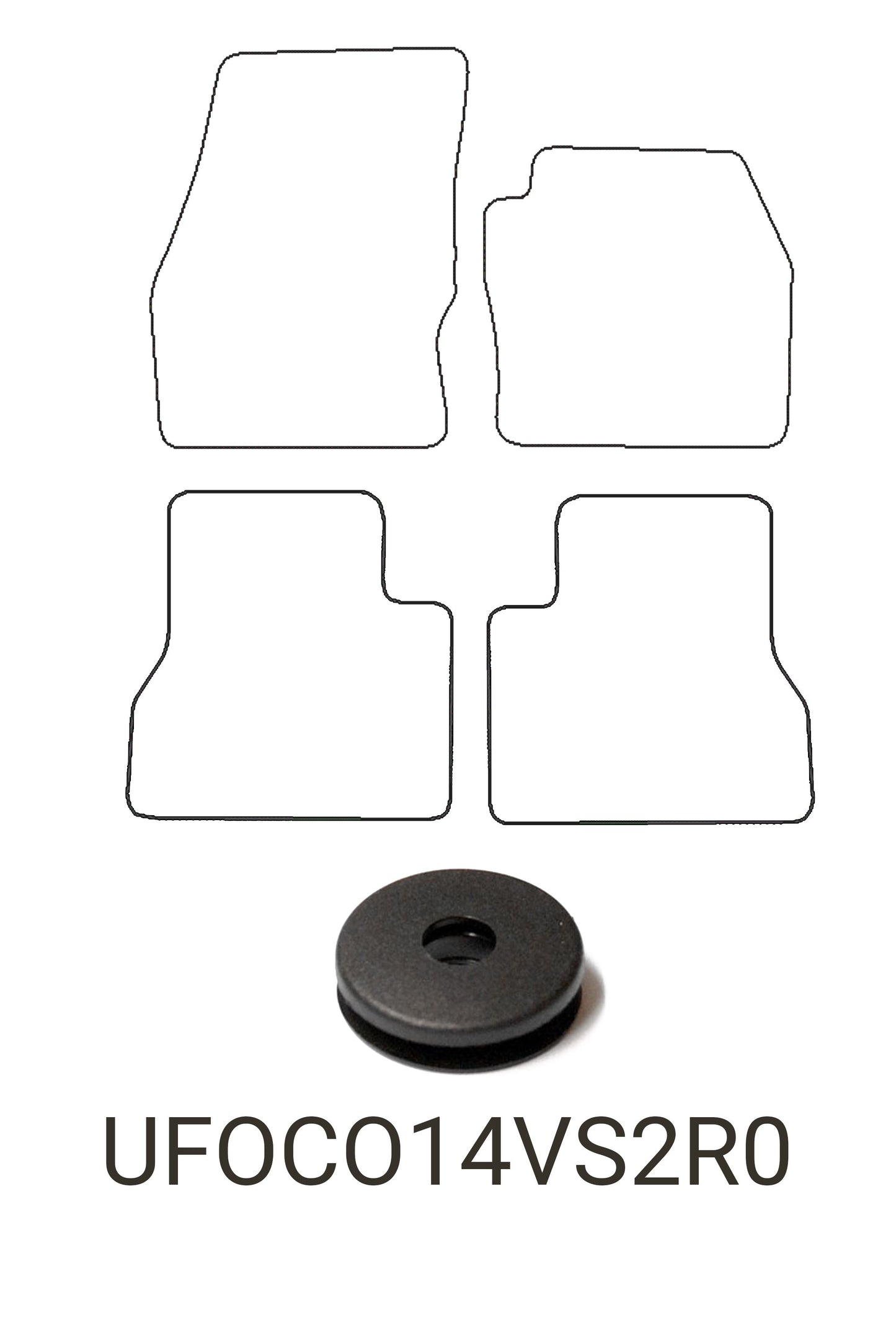 Turtle Covers Mats Tailored Rubber Mats Fits Ford Transit Connect DCIV SWB 2014+ Tailored Rubber Mats Front & Rear Right Hand Drive No Fixing Points