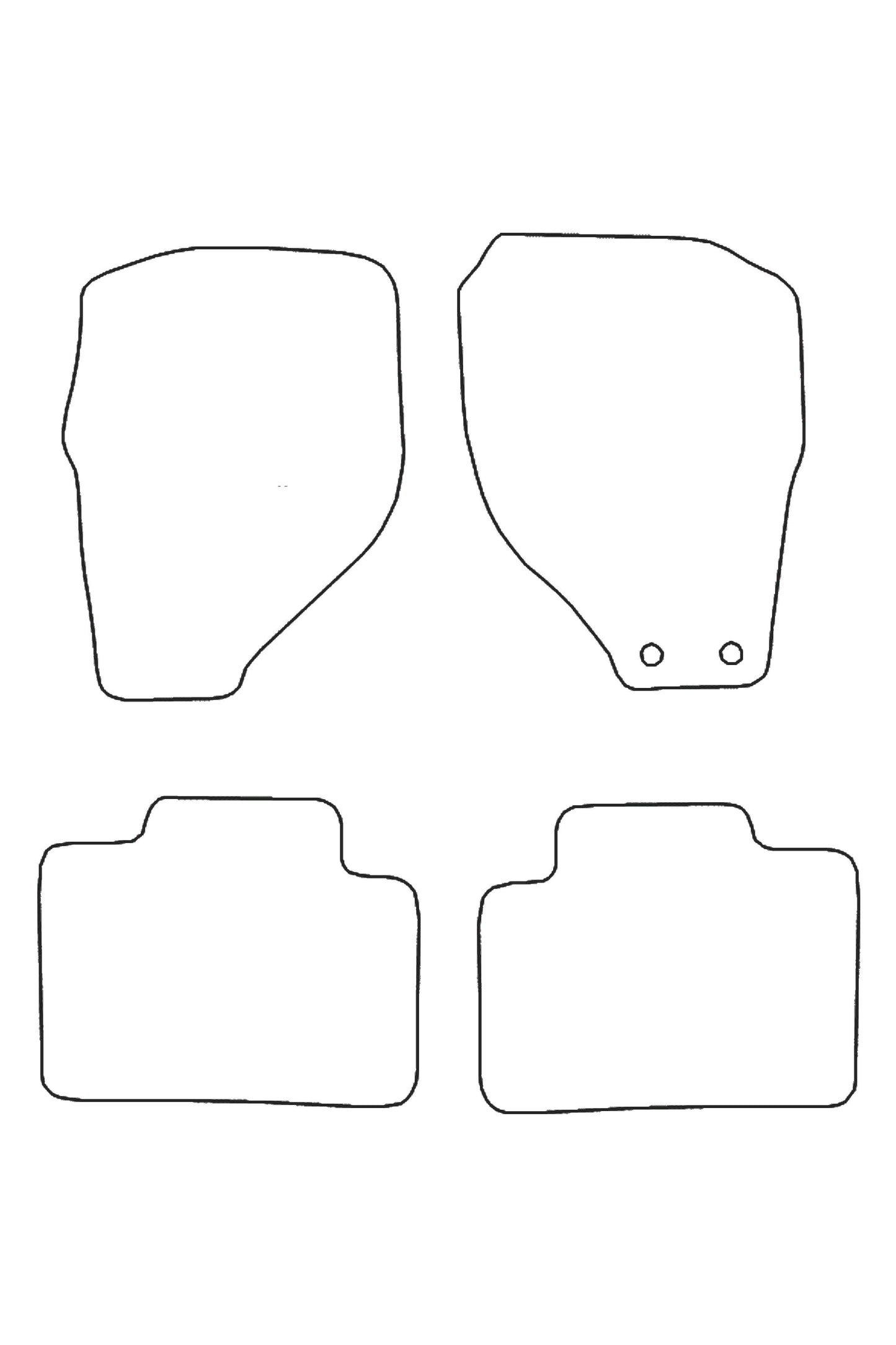 Turtle Covers Mats Tailored Rubber Mats Fits Isuzu Rodeo 2005-2012 Tailored Front & Rear Rubber Mats