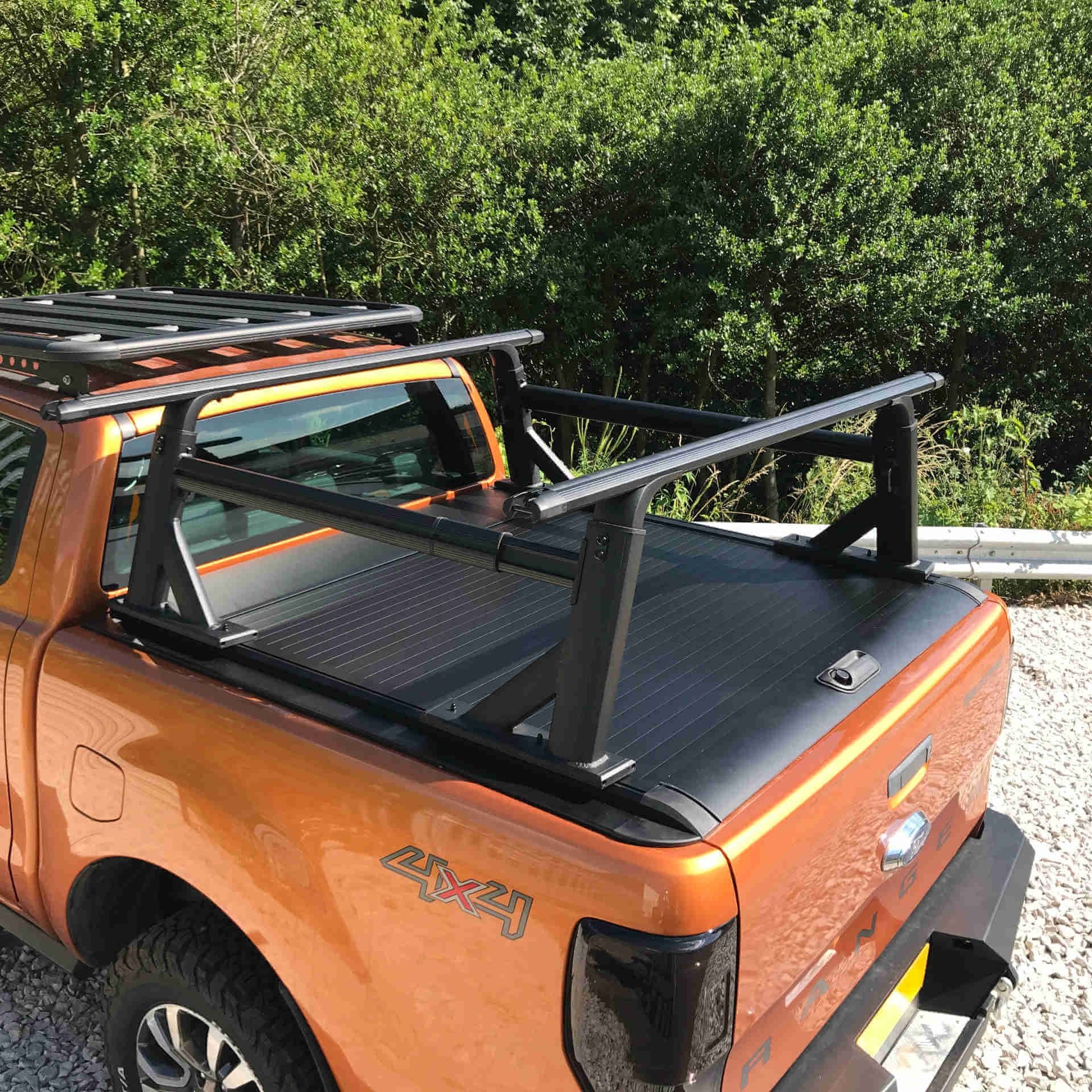 Direct4x4 Pickup Truck Roll Sports Bars Adaptable Adjustable Cargo Rack fits with or without a Roll & Lock