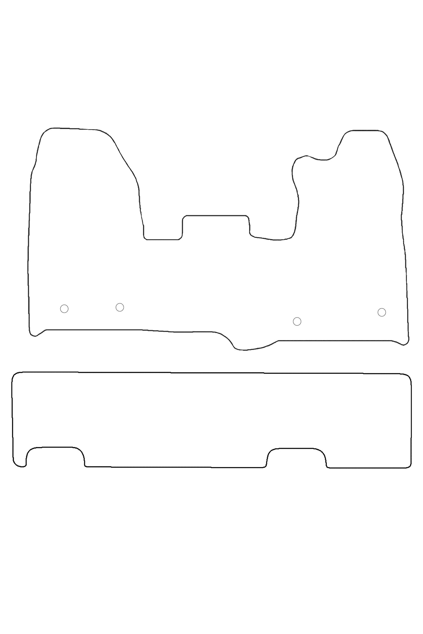 Turtle Covers Mats Tailored Rubber Mats Fits Ford Custom 2013-2023 Tailored Crew Cab Rubber Mats
