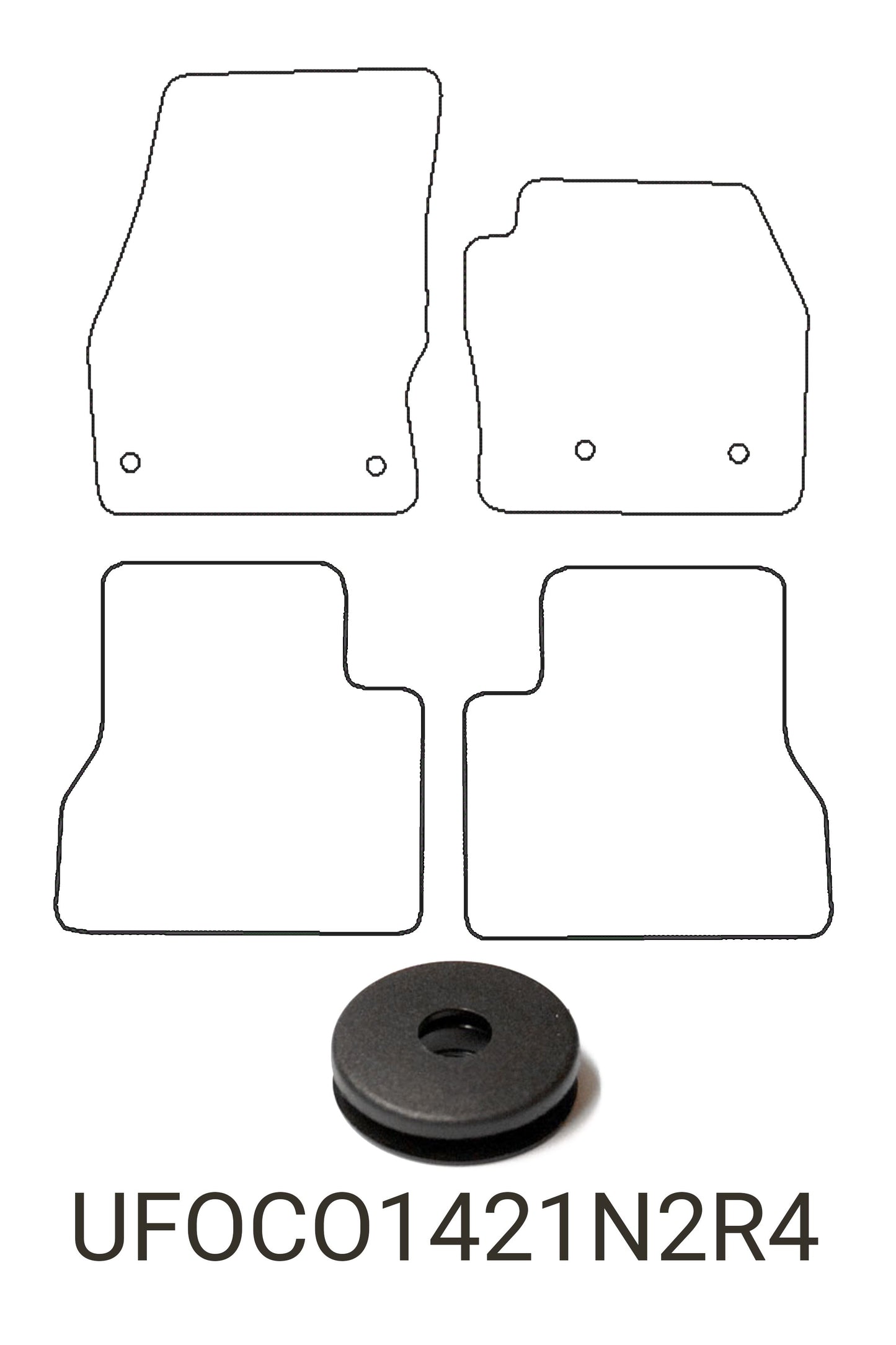 Turtle Covers Mats Tailored Rubber Mats Fits Ford Transit Connect DCIV LWB 2014+ Tailored Rubber Mats