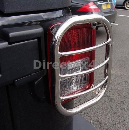 Direct4x4 Trim Accessories Stainless Steel Tail Light Guards for Jeep Wrangler JK Unlimited 2007-2017 2DR