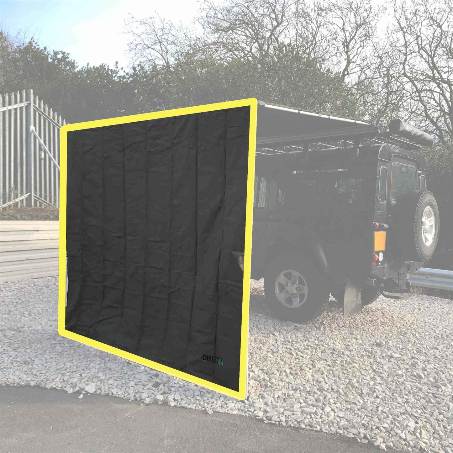 Direct4x4 Side Awning Addons & Accessories Front & Side Wall Addons for Direct4x4 Expedition Pull-Out Vehicle Side Awnings 2.0m Length x 2.0m Pullout Forest Green Front