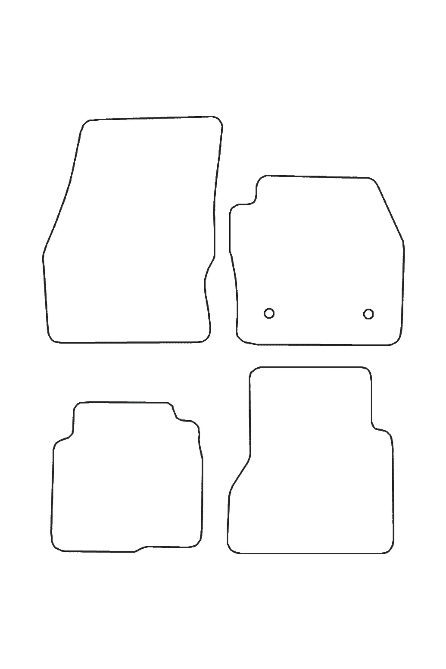 Turtle Covers Mats Tailored Rubber Mats Fits Ford Transit Connect DCIV LWB 2014+ Tailored Rubber Mats