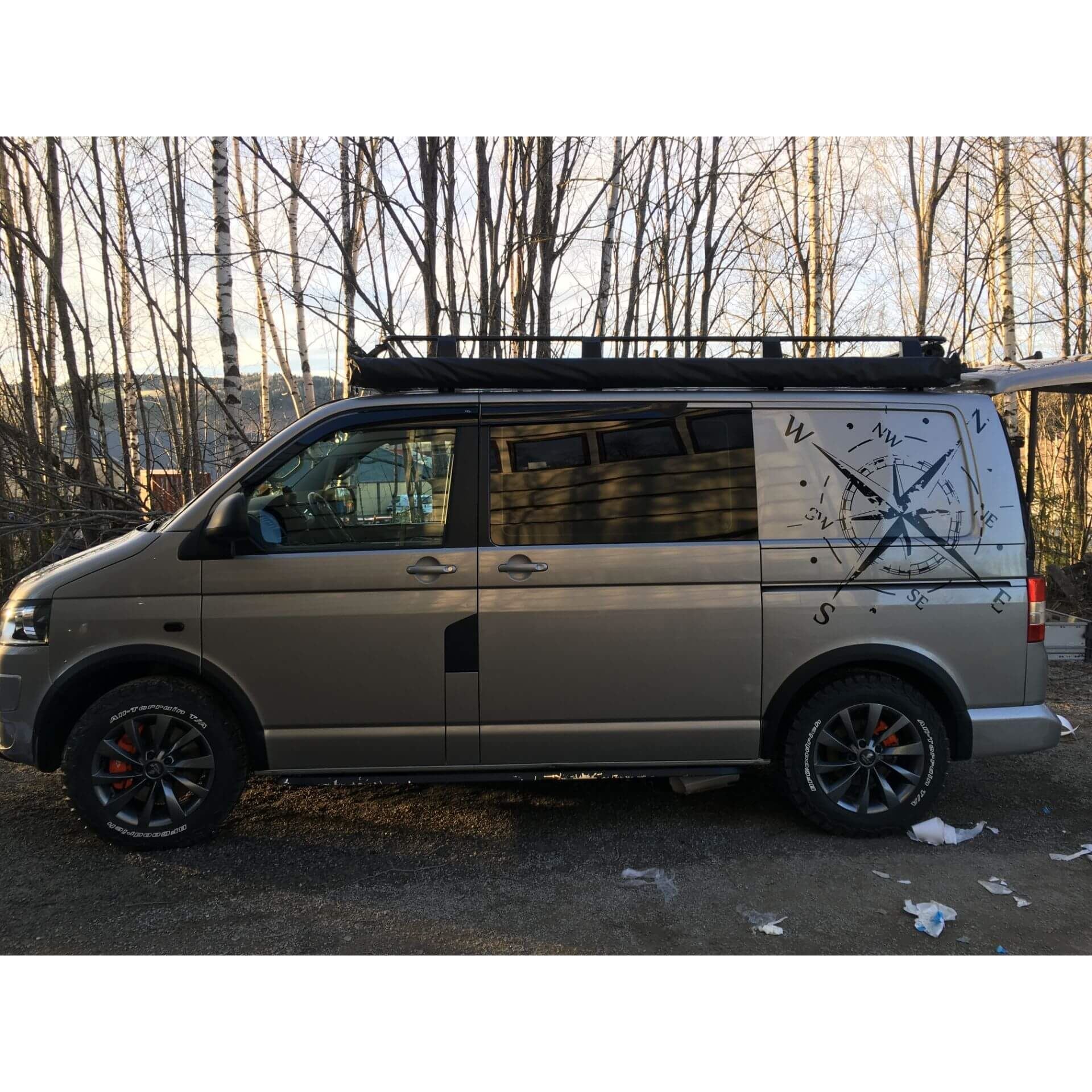 Direct4x4 Roof Racks Expedition Steel Full Basket Roof Rack for Volkswagen Transporter T6 SWB