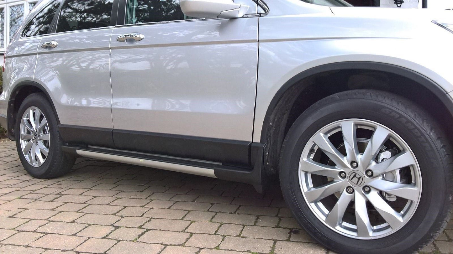 Direct4x4 Side Steps and Bars Black & Silver OE Style Side Steps Running Boards for Honda CR-V 2007-2012