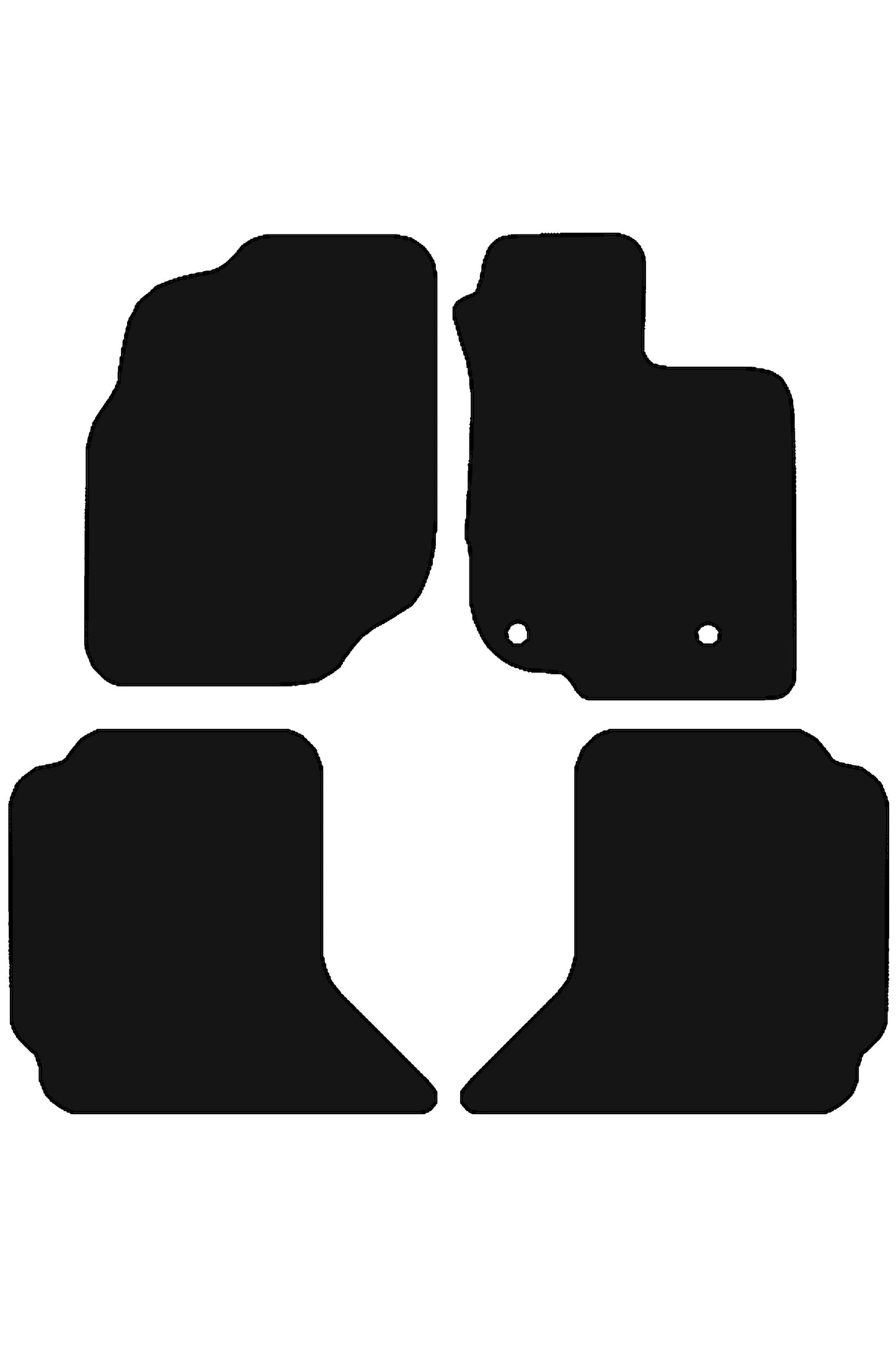 Turtle Covers Mats Tailored Rubber Mats Fits Toyota Hilux 2012-2016 Tailored Front & Rear Rubber Mats