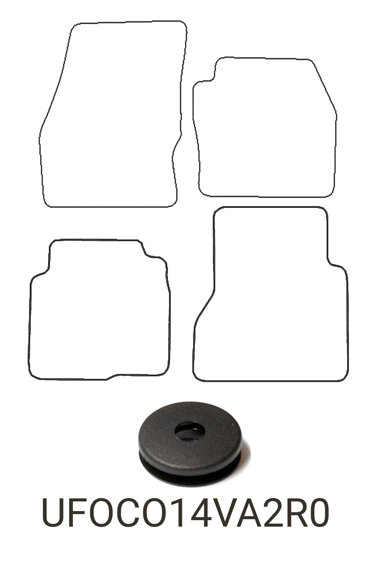 Turtle Covers Mats Tailored Rubber Mats Fits Ford Transit Connect DCIV LWB 2014+ Tailored Rubber Mats