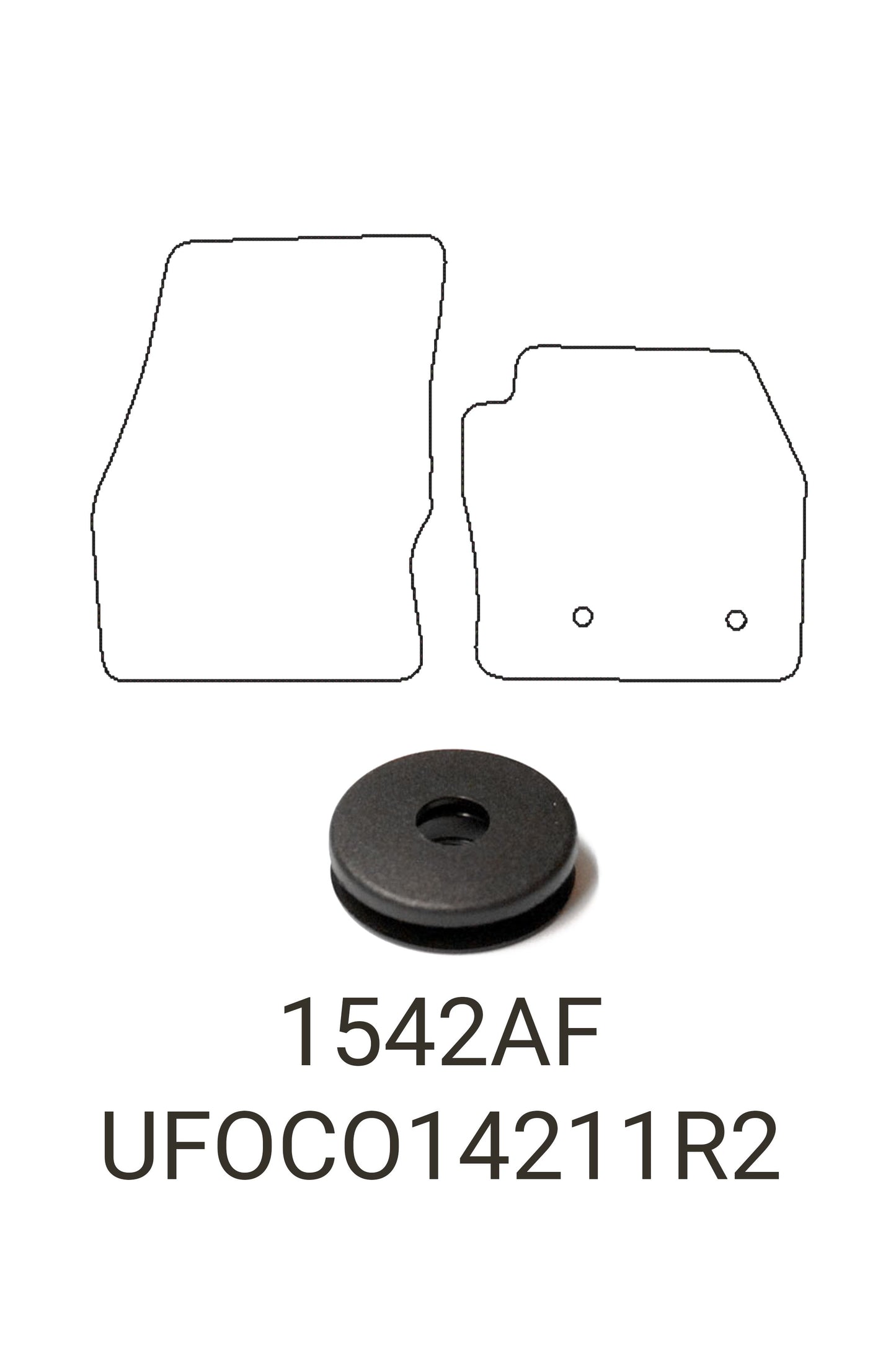 Turtle Covers Mats Tailored Rubber Mats Fits Ford Connect 2014+ Tailored Front Rubber Mats