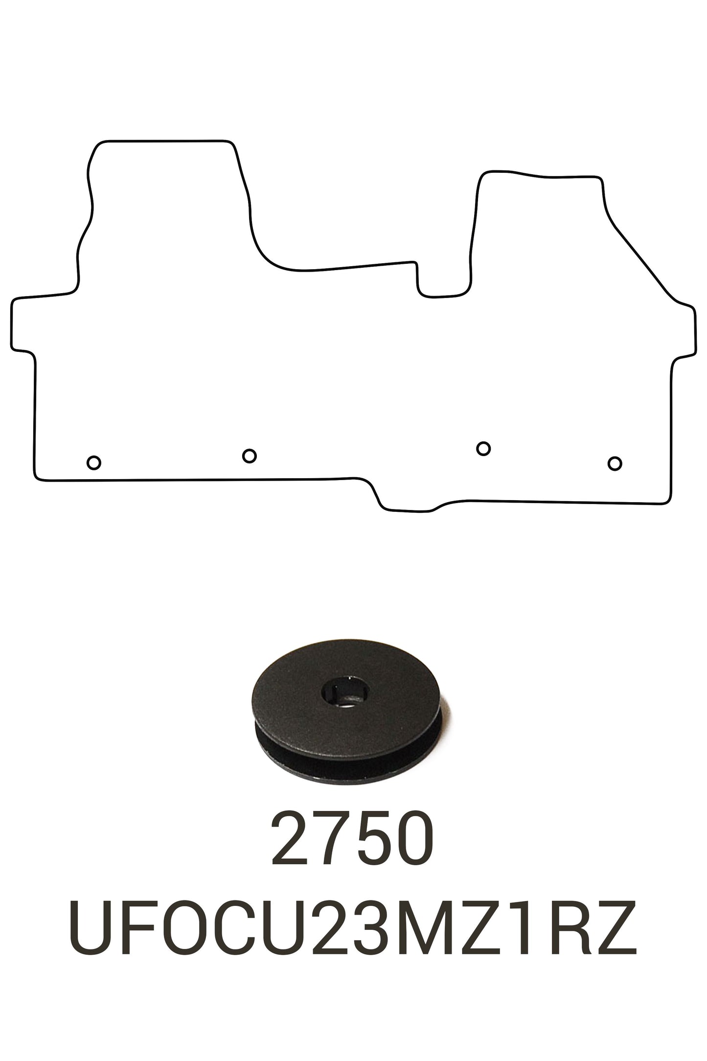 Turtle Covers Mats Tailored Rubber Mats Fits Ford Transit Custom 2023+ Tailored Front Rubber Mats Manual (Twin Passenger) Right Hand Drive Standard