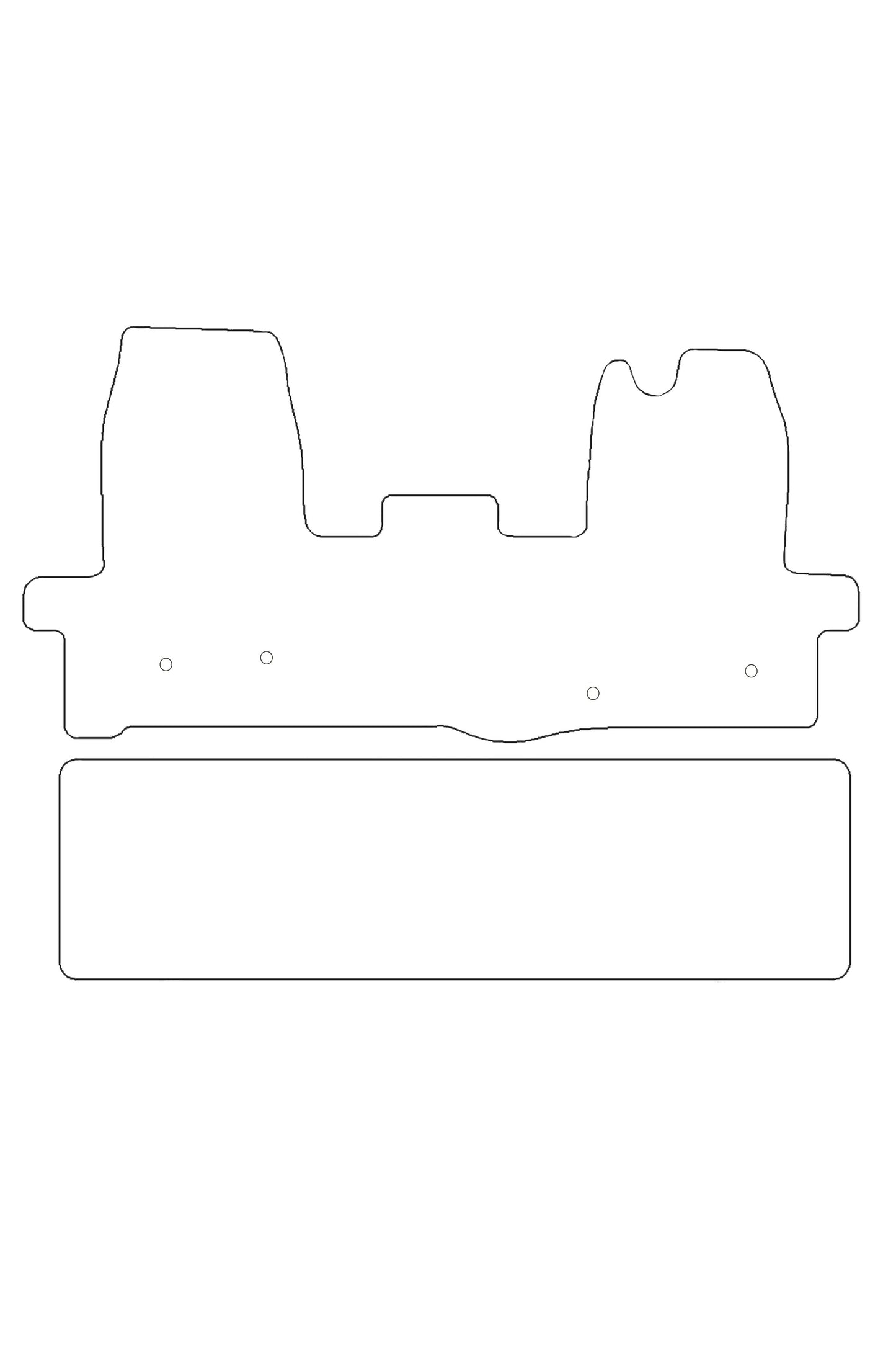 Turtle Covers Mats Tailored Rubber Mats Fits Ford Transit 2014-2020 Tailored Crew Cab Rubber Mats