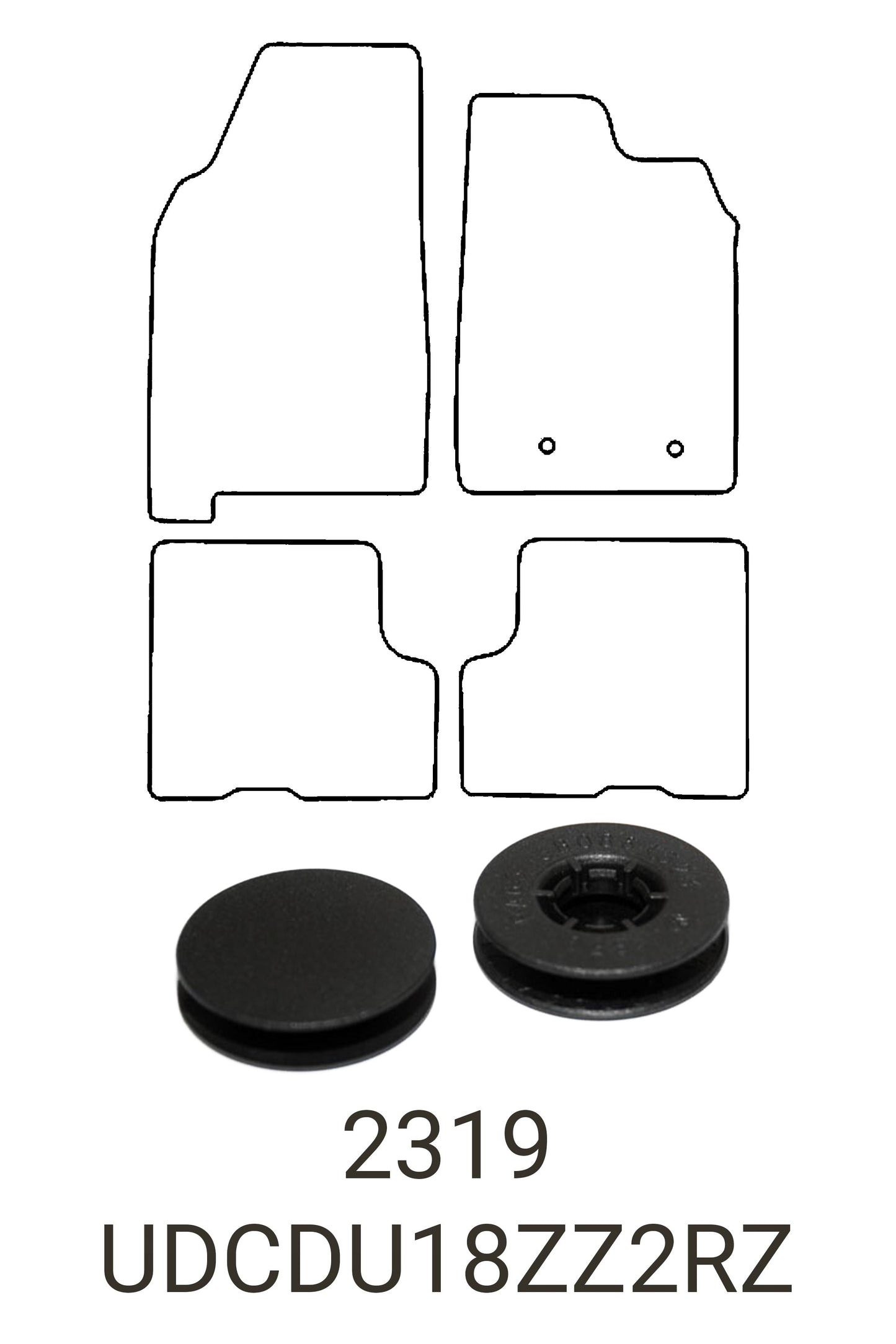 Turtle Covers Mats Tailored Rubber Mats Fits Dacia Duster 2018+ Tailored Front & Rear Rubber Mats Front & Rear Right Hand Drive Standard