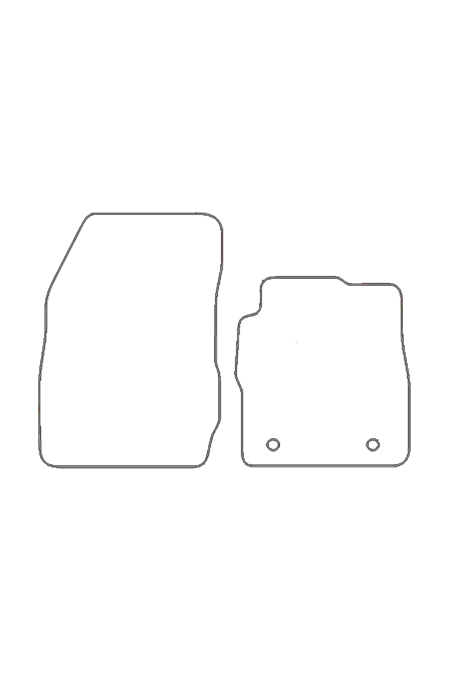 Turtle Covers Mats Tailored Rubber Mats Fits Ford Fiesta Van 2008-2018 Tailored Front Rubber Mats