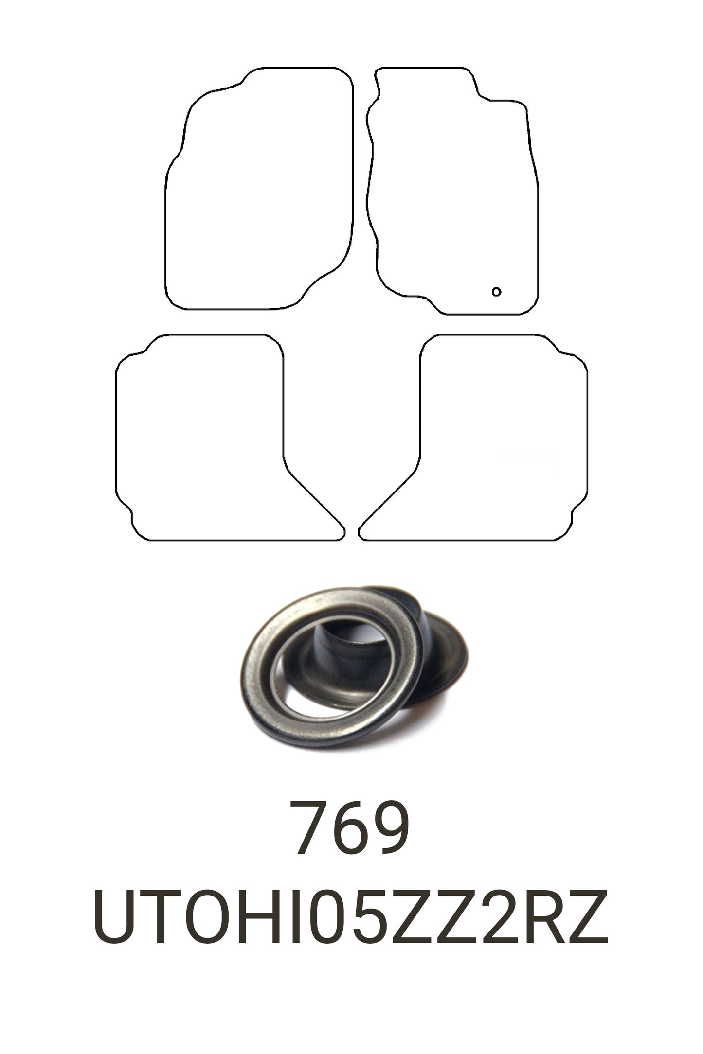 Turtle Covers Mats Tailored Rubber Mats Fits Toyota Hilux 2005-2012 Tailored Front & Rear Rubber Mats Front & Rear Right Hand Drive Double Cab
