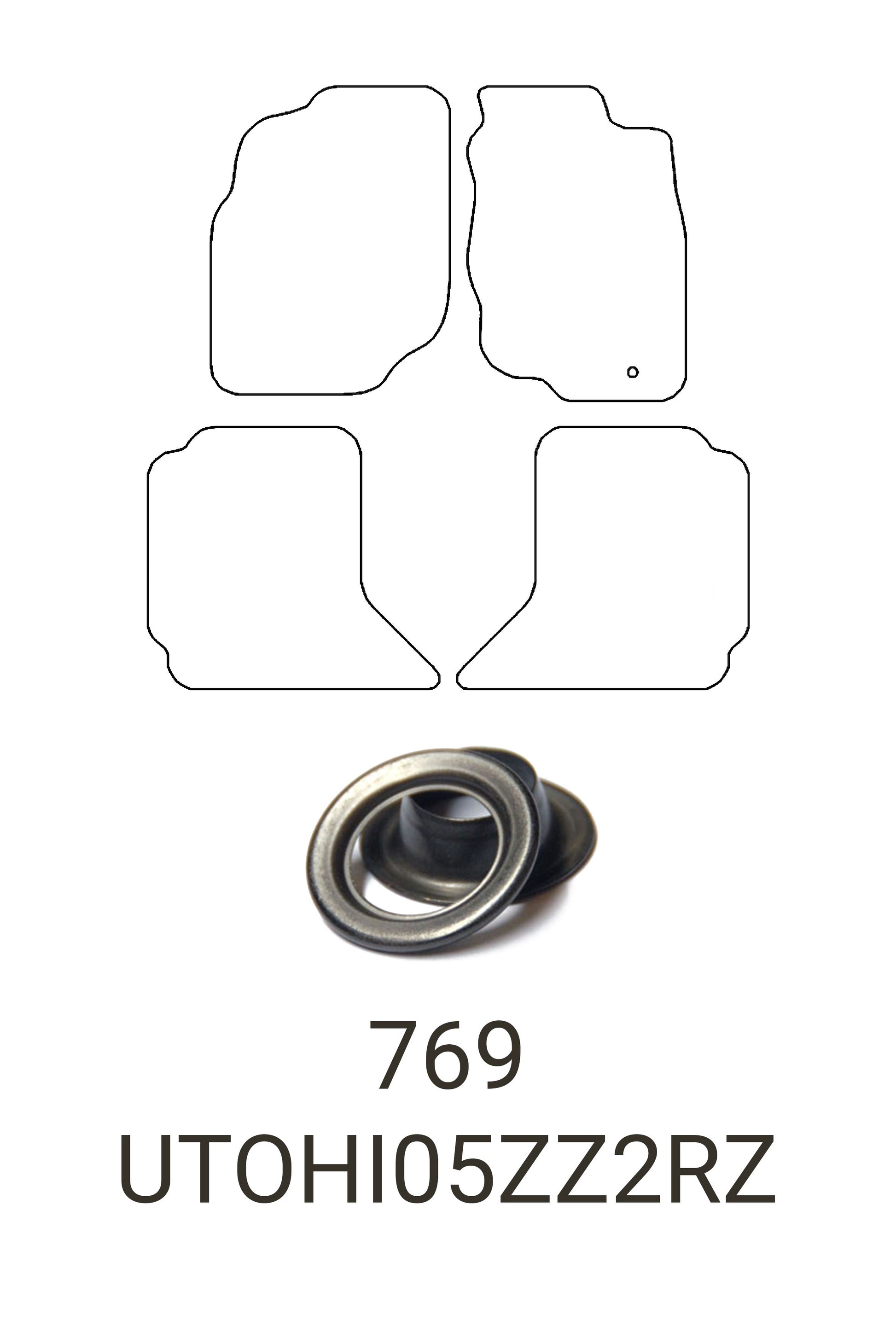Turtle Covers Mats Tailored Rubber Mats Fits Toyota Hilux 2005-2012 Tailored Front & Rear Rubber Mats Front & Rear Right Hand Drive Double Cab