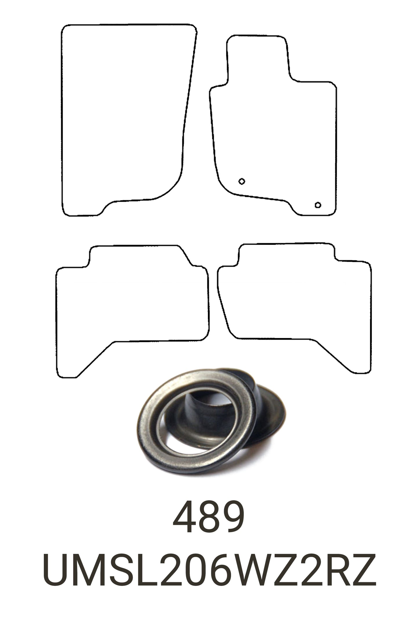 Turtle Covers Mats Tailored Rubber Mats Fits Mitsubishi L200 2006-2015 Tailored Front & Rear Rubber Mats