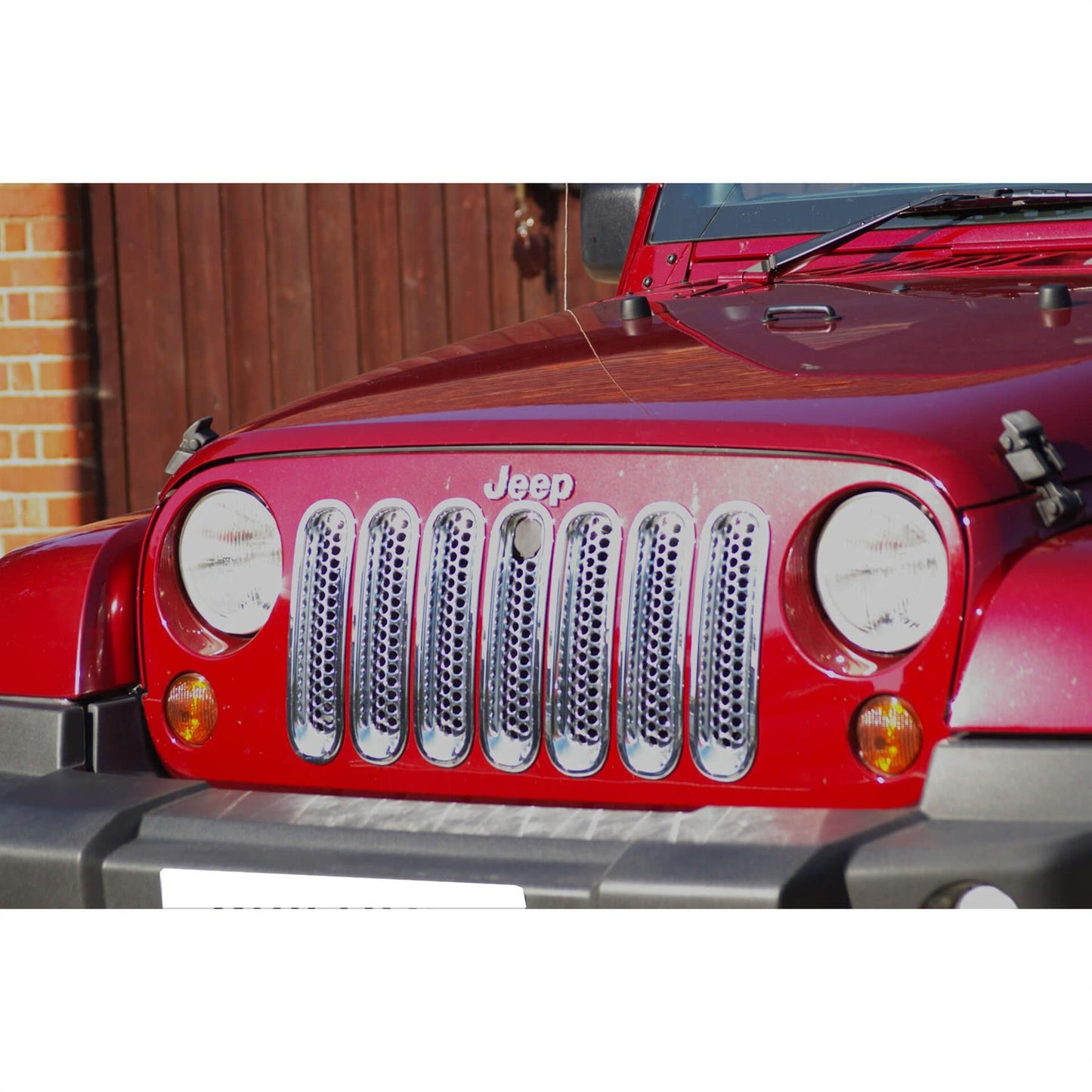 Direct4x4 Trim Accessories Chromed Front Grille Inserts Jeep Wrangler JK Unlimited 2007-2017