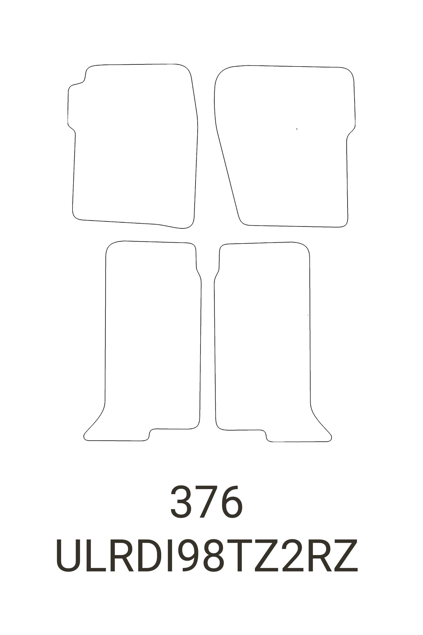 Turtle Covers Mats Tailored Rubber Mats Fits Land Rover Discovery Series 2 Tailored Rubber Mats Front & Rear Right Hand Drive 1998-2004 (TD5)