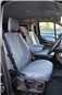 Turtle Covers Seats Tailored Seat Covers Fits Ford Transit Van 2014+ Tailored Front Seat Covers Right Hand Drive Driver's Seat and Single Passenger Grey