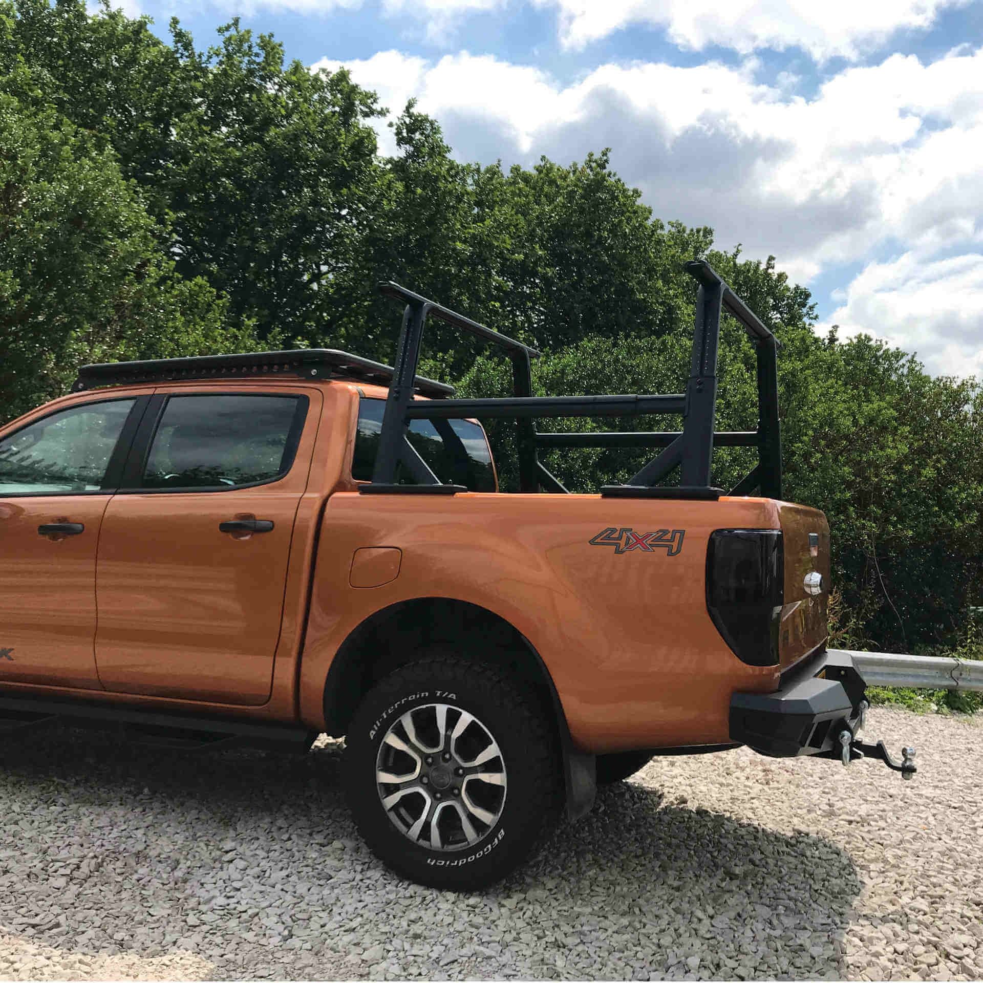 Direct4x4 Pickup Truck Roll Sports Bars Adaptable Adjustable Cargo Rack fits with or without a Roll & Lock