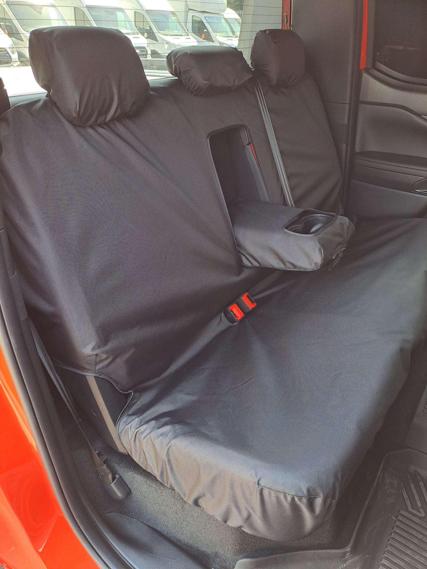Turtle Covers Seats Tailored Seat Covers Fits Ford Ranger Wildtrak 2022+ Right Hand Drive Rear Black