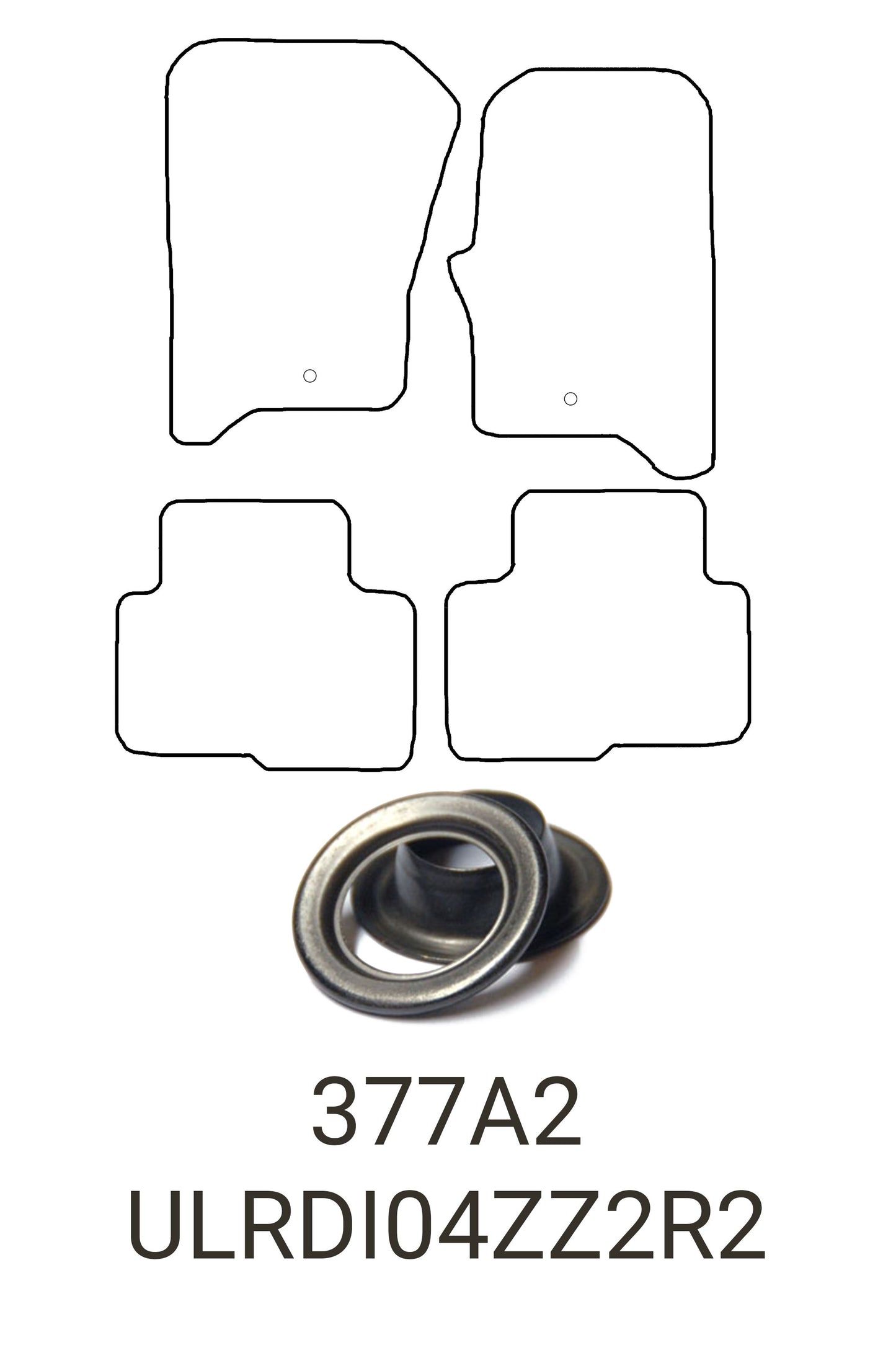 Turtle Covers Mats Tailored Rubber Mats Fits Land Rover Discovery Series 3 Tailored Rubber Mats Front & Rear Right Hand Drive 2 Front Fixing Points