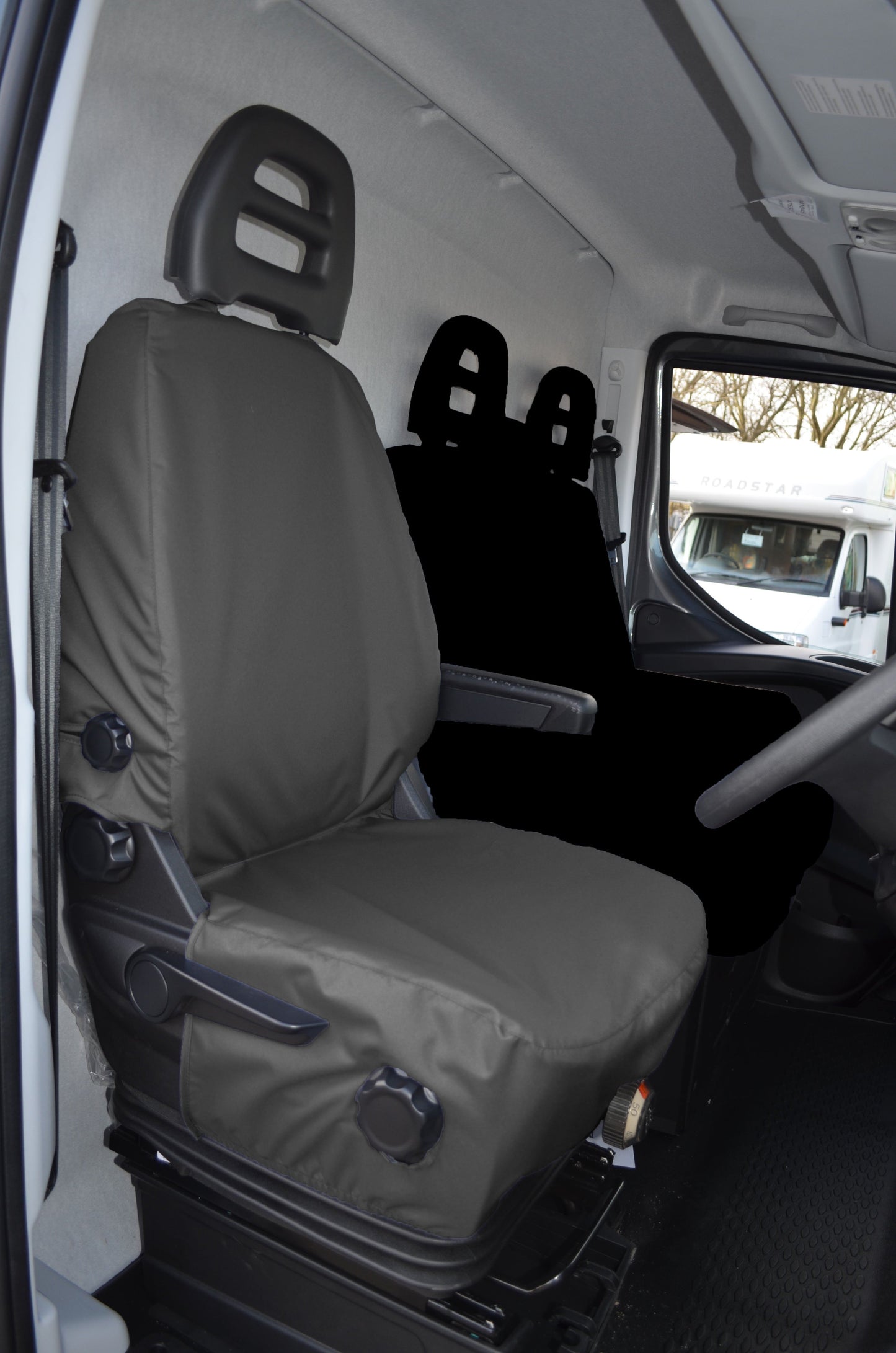 Turtle Covers Seats Tailored Seat Covers Fits Iveco Daily Van 2014-2022 Tailored Driver Seat Cover Right Hand Drive Standard Black