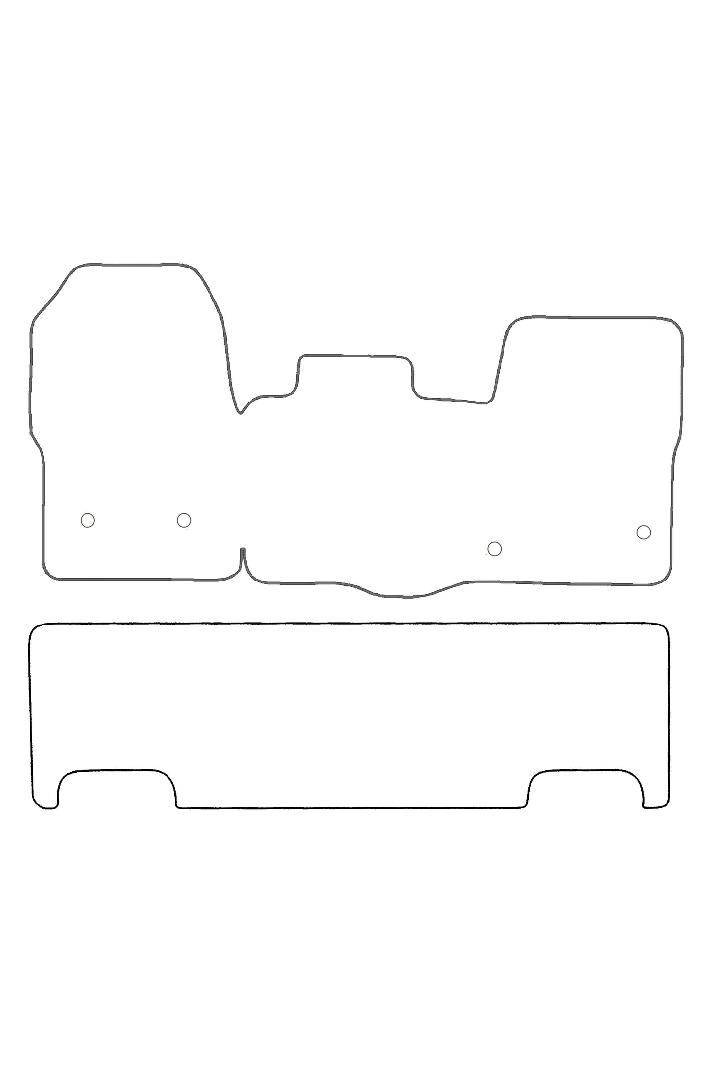 Turtle Covers Mats Tailored Rubber Mats Fits Ford Custom 2013-2023 Tailored Crew Cab Rubber Mats