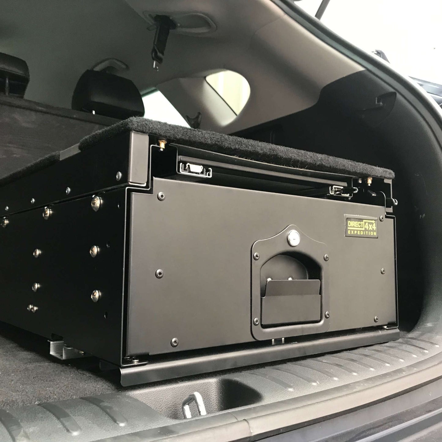 Direct4x4 Drawer Storage Systems Modular and Stackable Carpeted Top Single Drawer Storage Unit with Work Tray