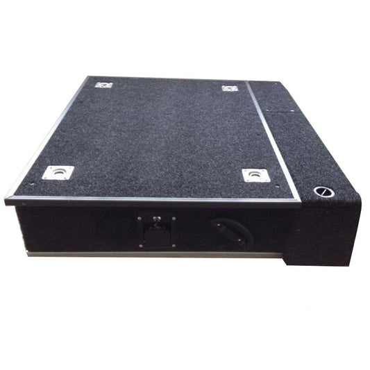 Direct4x4 Drawer Storage System Fixed Carpet Top Single Drawer + Side Wing Kit for Land Rover Defender 110 71-16