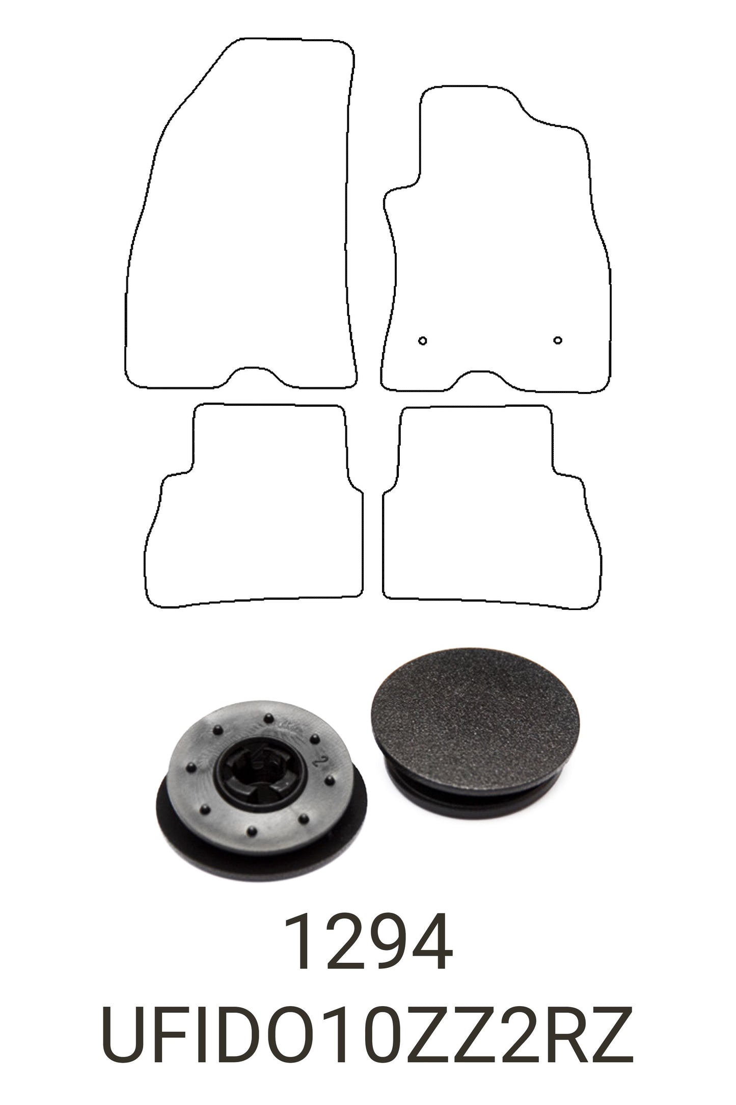 Turtle Covers Mats Tailored Rubber Mats Fits Fiat Doblo 2010-2022 Tailored Rubber Mats Front & Rear Right Hand Drive Standard