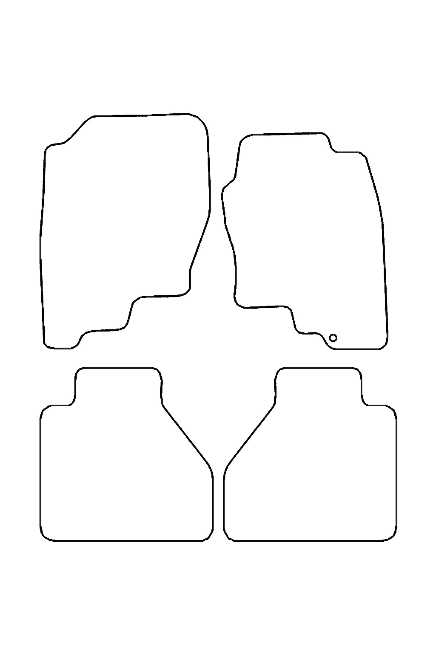 Turtle Covers Mats Tailored Rubber Mats Fits Nissan Navara 2005-2010 Tailored Front & Rear Rubber Mats