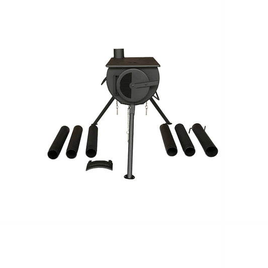 Direct4x4 Expedition Camping Stoves Wood Burning Curved Outdoor Expedition Overland Camping Cooking Stove