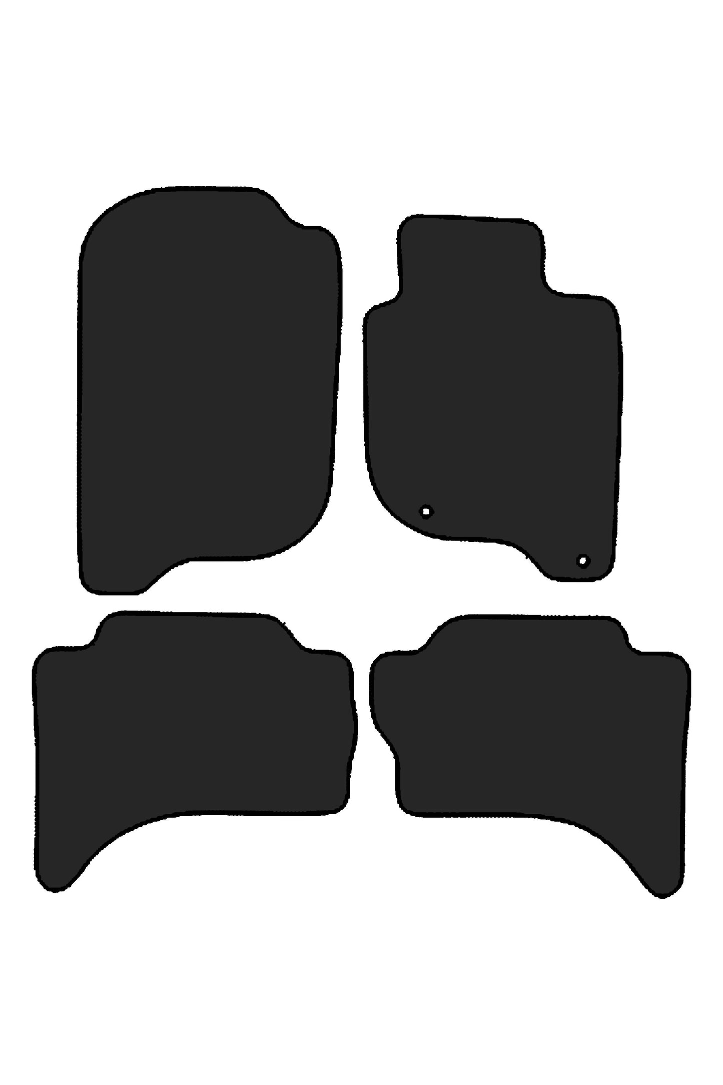 Turtle Covers Mats Tailored Rubber Mats Fits Fiat Fullback 2016+ Tailored Front & Rear Rubber Mats