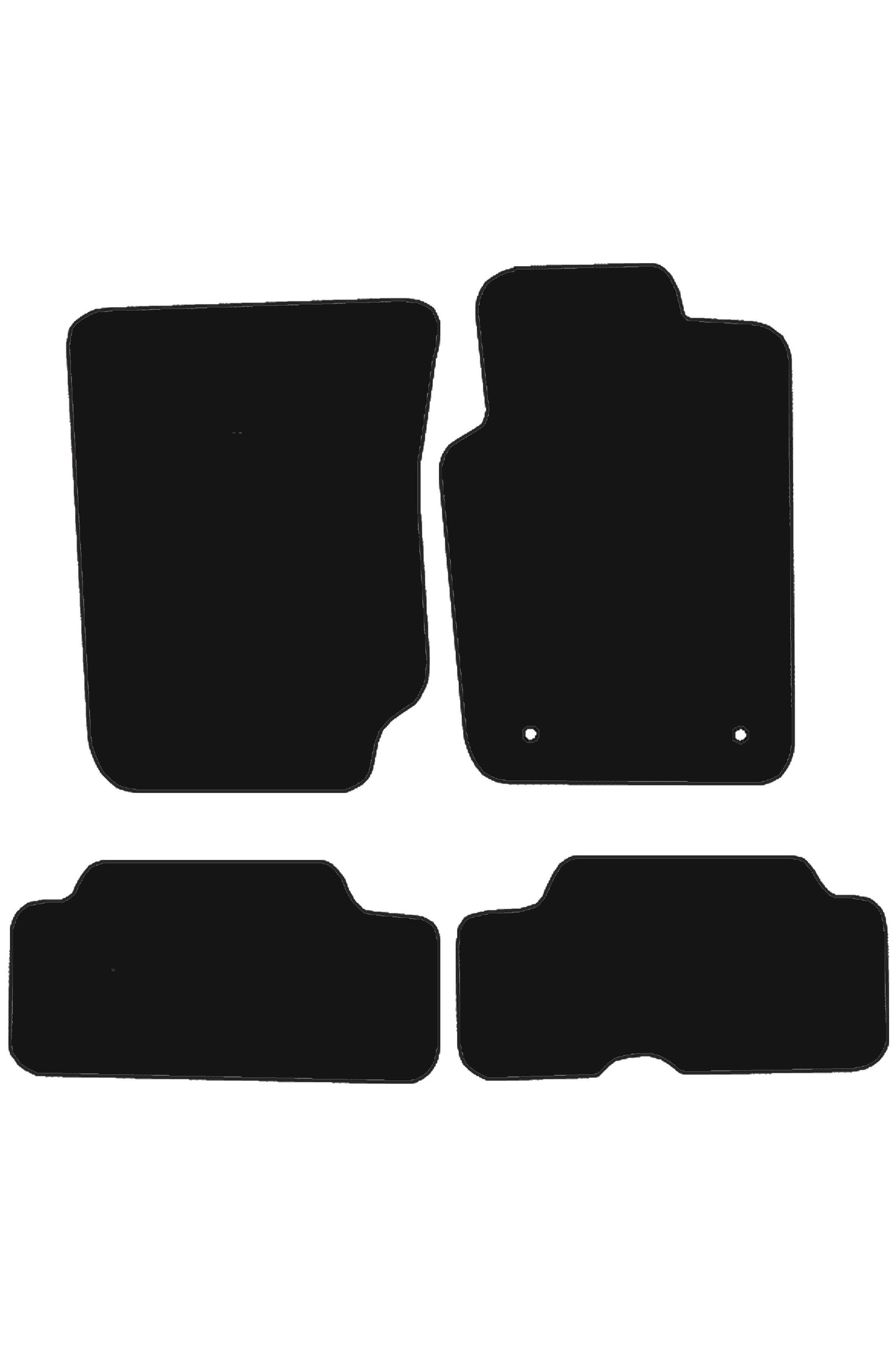 Turtle Covers Mats Tailored Rubber Mats Fits Mitsubishi L200 2006-2015 Tailored Front & Rear Rubber Mats