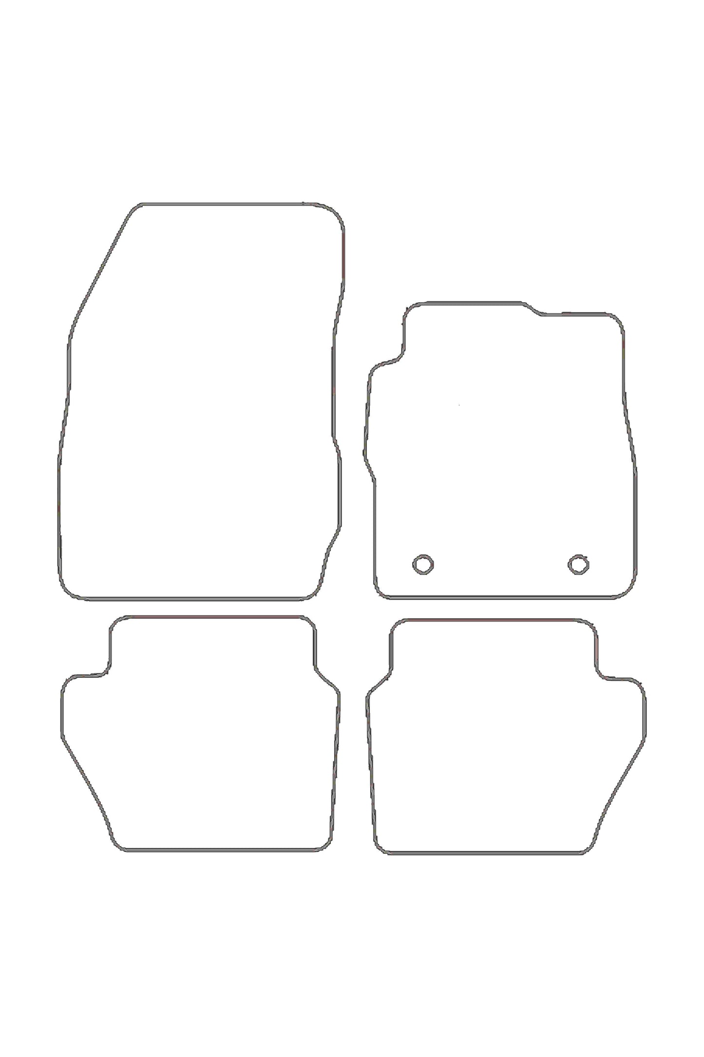 Turtle Covers Mats Tailored Rubber Mats Fits Ford Fiesta 2008-2018 Tailored Rubber Mats