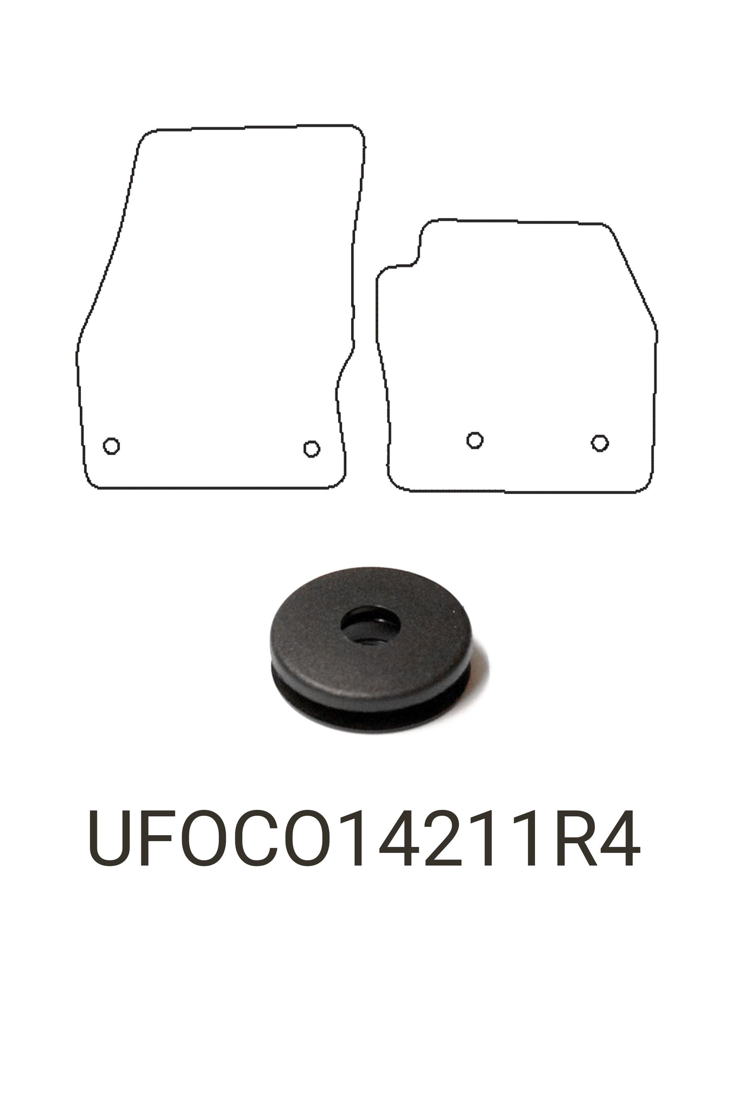 Turtle Covers Mats Tailored Rubber Mats Fits Ford Connect 2014+ Tailored Front Rubber Mats