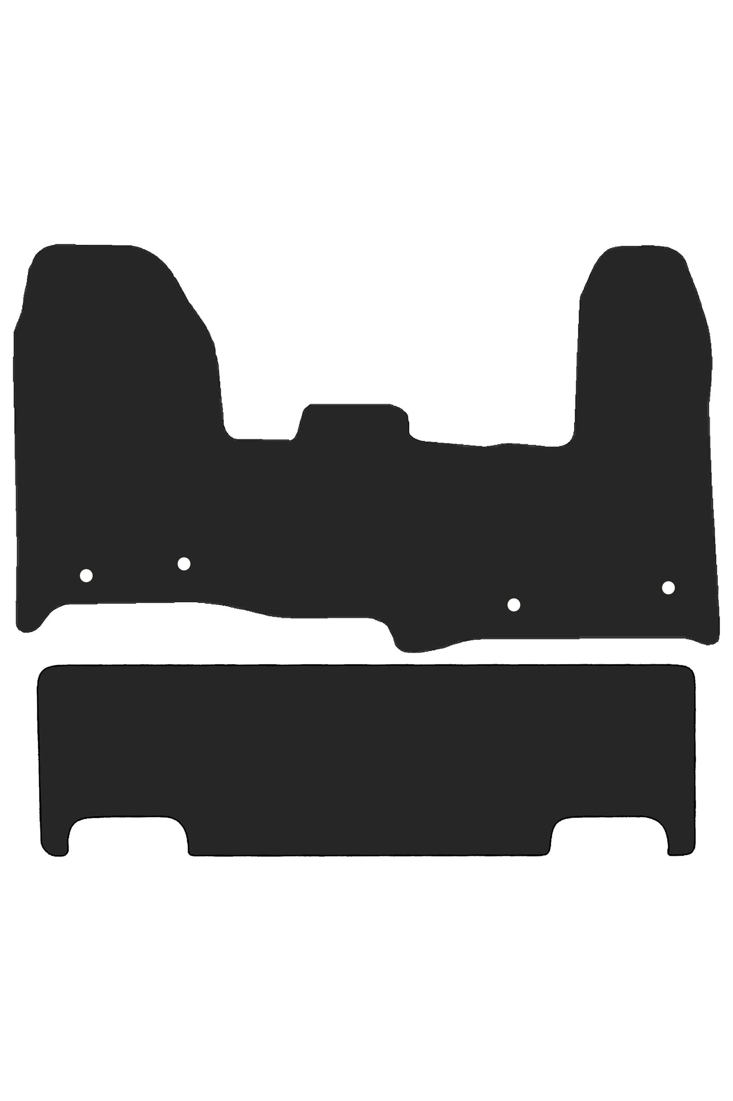 Turtle Covers Mats Tailored Rubber Mats Fits Ford Custom 2013-2023 Tailored Crew Cab Rubber Mats