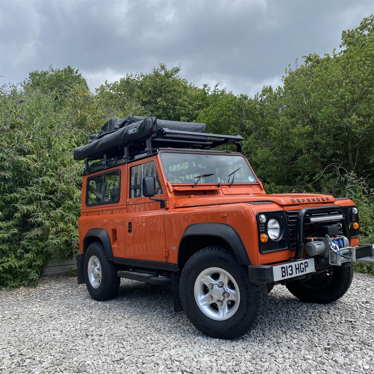 Direct4x4 Roof Racks Low Profile Open Bar Aluminium Roof Rack for Land Rover Defender 90 1983-2016