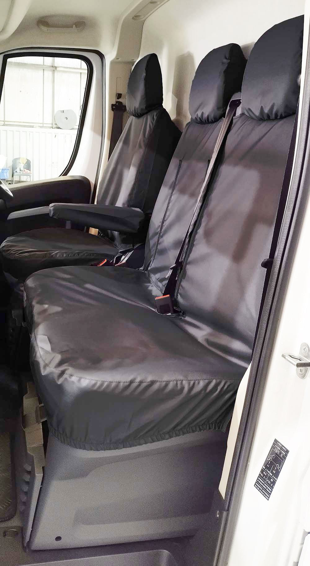 Turtle Covers Seats Tailored Seat Covers Fits Peugeot e-Boxer Van 2022+ Front Seat Covers