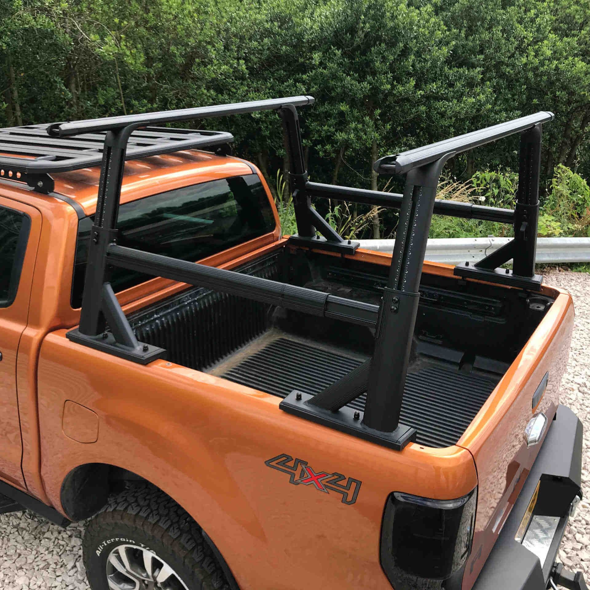 Direct4x4 Pickup Truck Roll Sports Bars Adaptable Adjustable Cargo Rack fits with or without a Roll & Lock