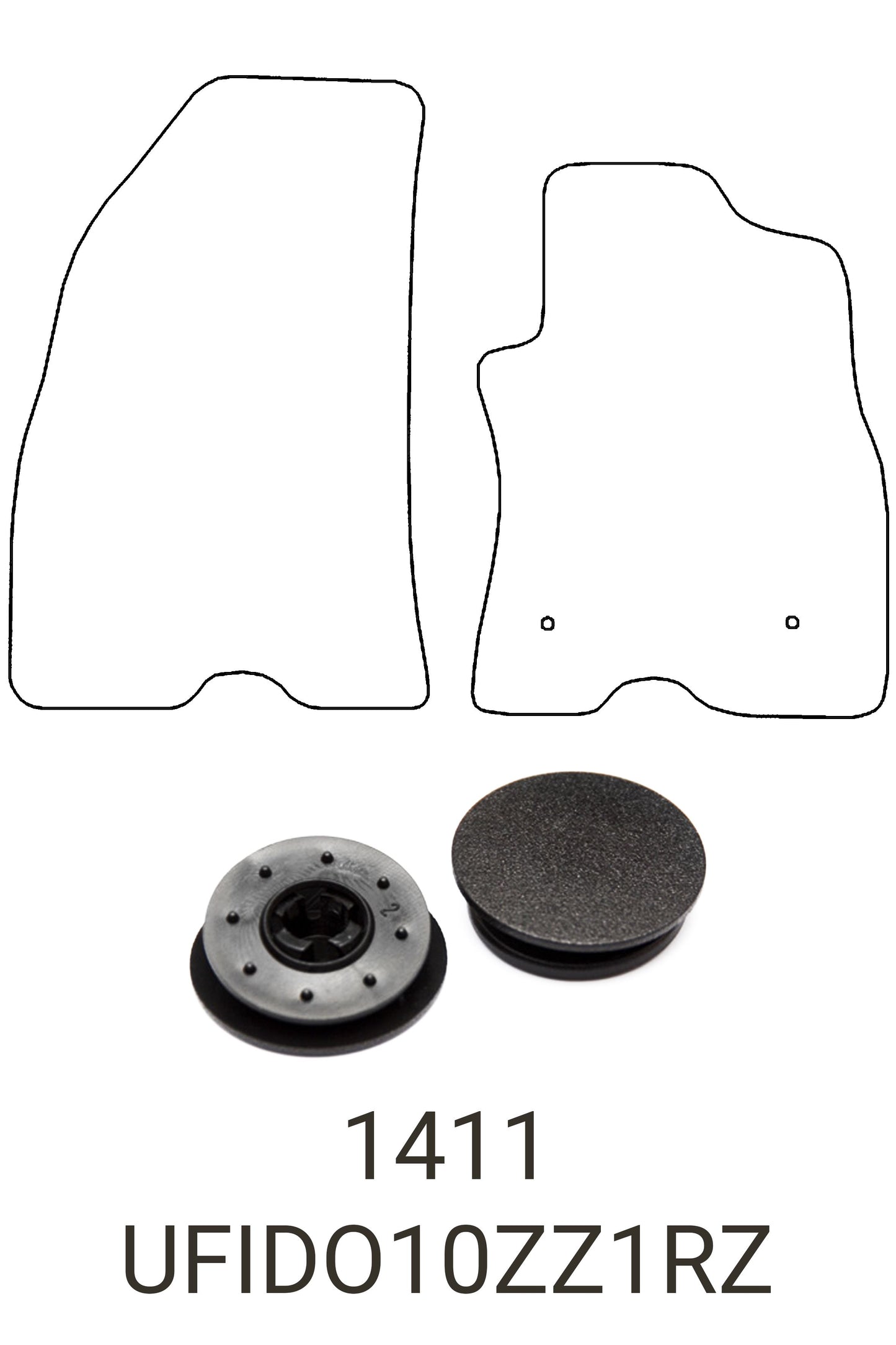 Turtle Covers Mats Tailored Rubber Mats Fits Fiat Doblo 2010-2022 Tailored Rubber Mats Front Right Hand Drive Standard