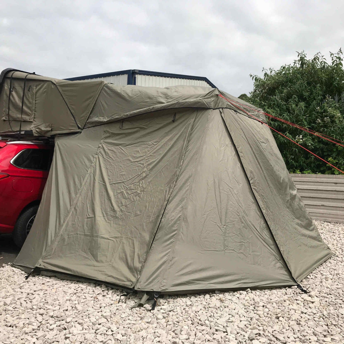 Direct4x4 Roof Top Tents Annex Addon for the Direct4x4 RoofTrekk 3 Person Roof Top Camping Tent in Green