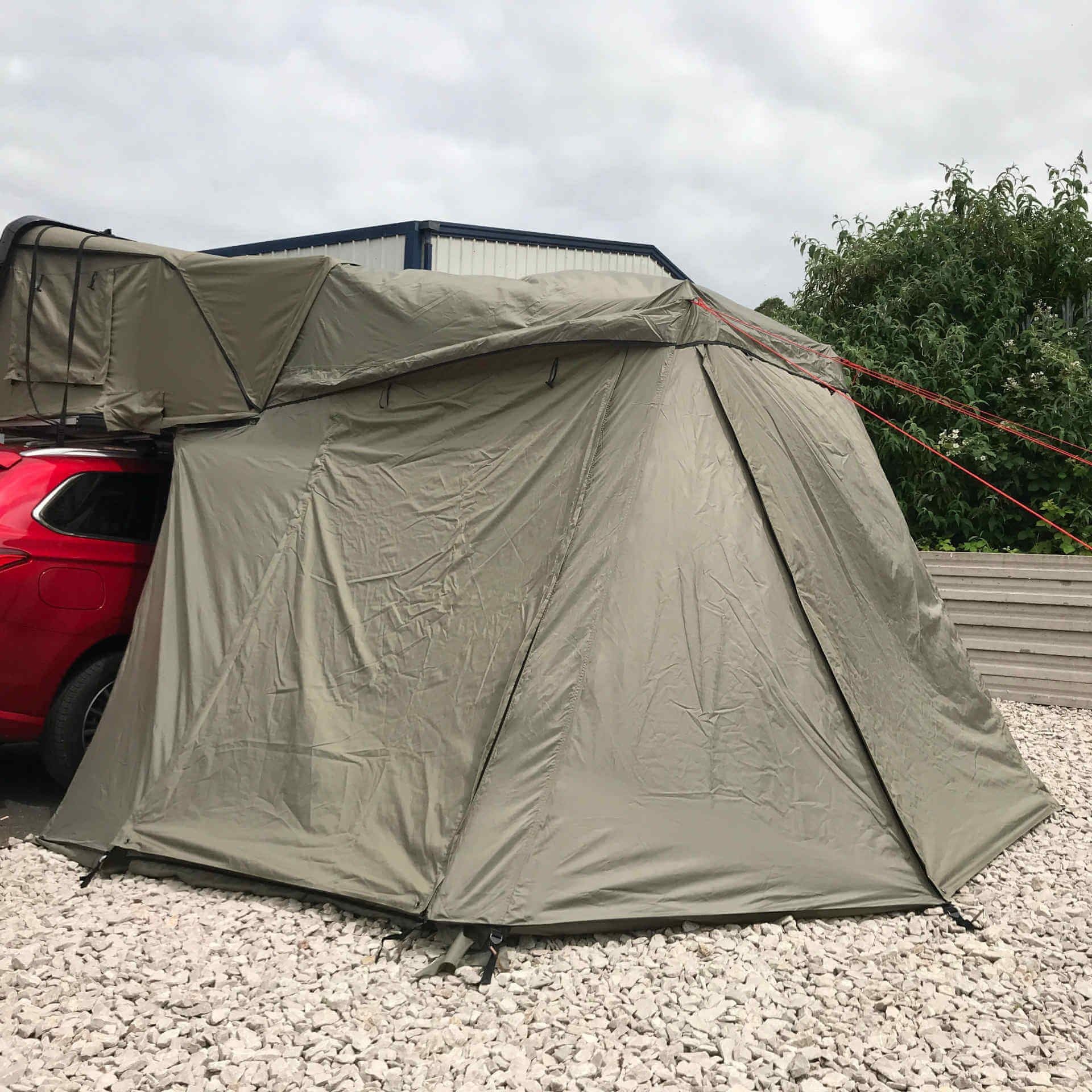 Direct4x4 Roof Top Tents Annex Addon for the Direct4x4 RoofTrekk 3 Person Roof Top Camping Tent in Green