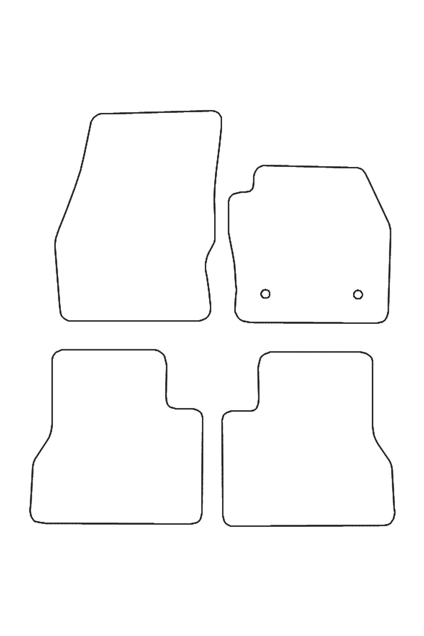 Turtle Covers Mats Tailored Rubber Mats Fits Ford Transit Connect DCIV LWB 2014+ Tailored Rubber Mats