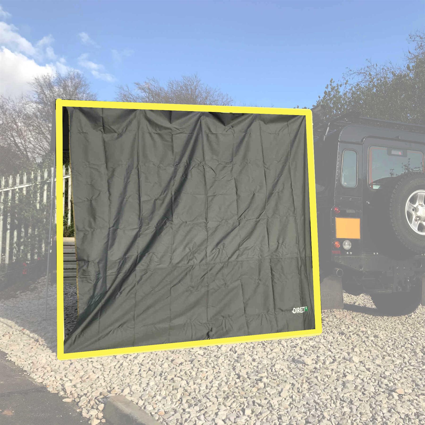Direct4x4 Side Awning Addons & Accessories Front & Side Wall Addons for Direct4x4 Expedition Pull-Out Vehicle Side Awnings 2.5m Length x 2.0m Pullout Granite Grey Side