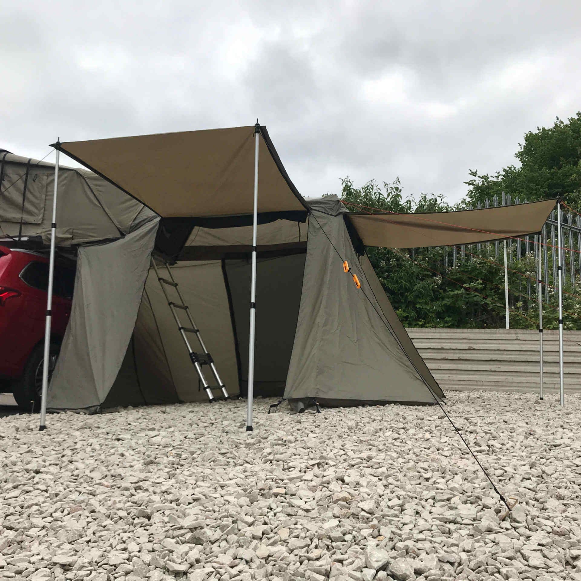 Direct4x4 Roof Top Tents Annex Addon for the Direct4x4 RoofTrekk 3 Person Roof Top Camping Tent in Grey
