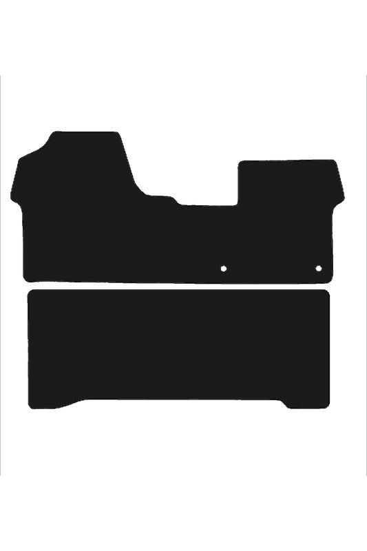 Turtle Covers Mats Tailored Rubber Mats Fits Fiat Scudo 2022+ Tailored Front & Rear Crew Cab Rubber Mats