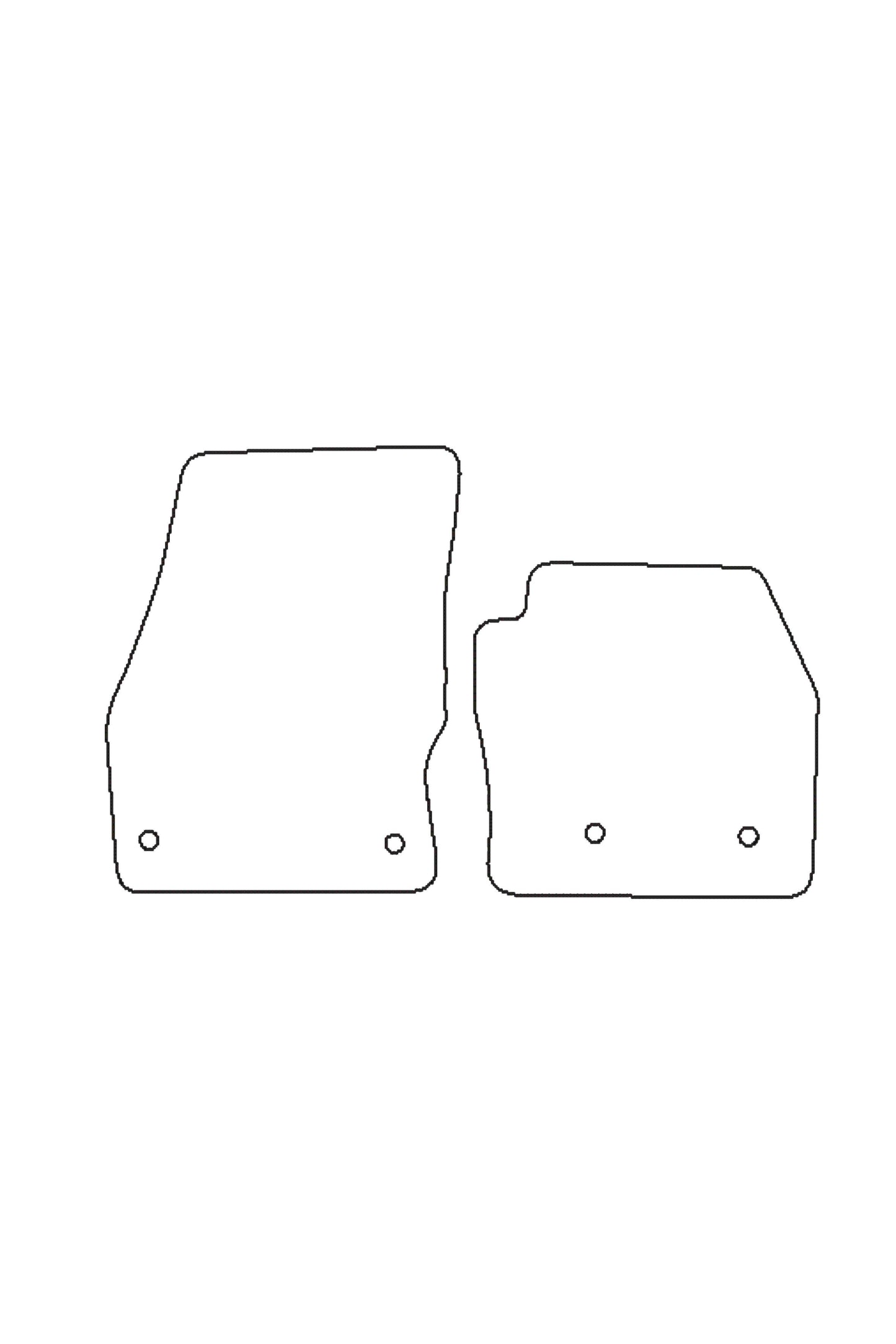 Turtle Covers Mats Tailored Rubber Mats Fits Ford Connect 2014+ Tailored Front Rubber Mats
